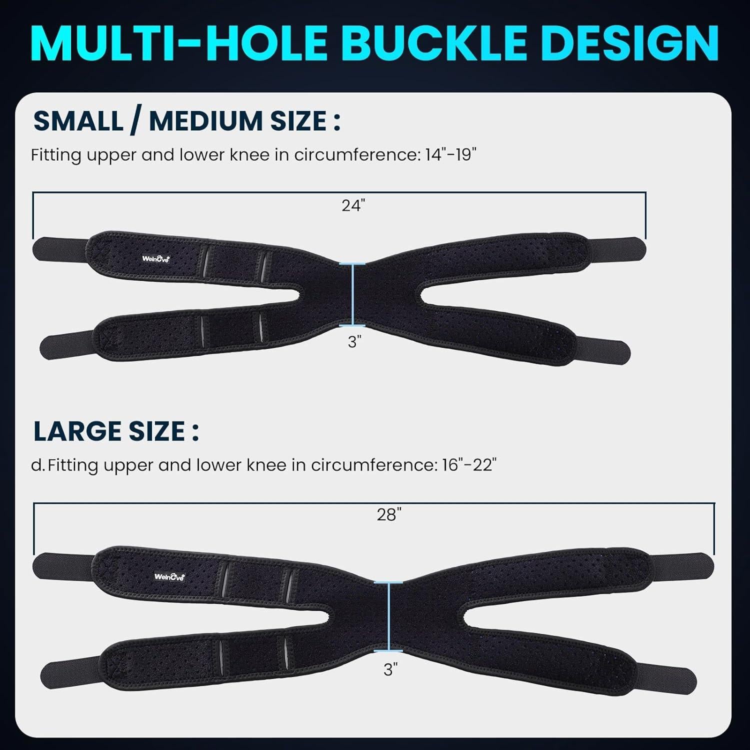 Faja de Soporte para Rodilla Welnove - 2 Paquetes S/M