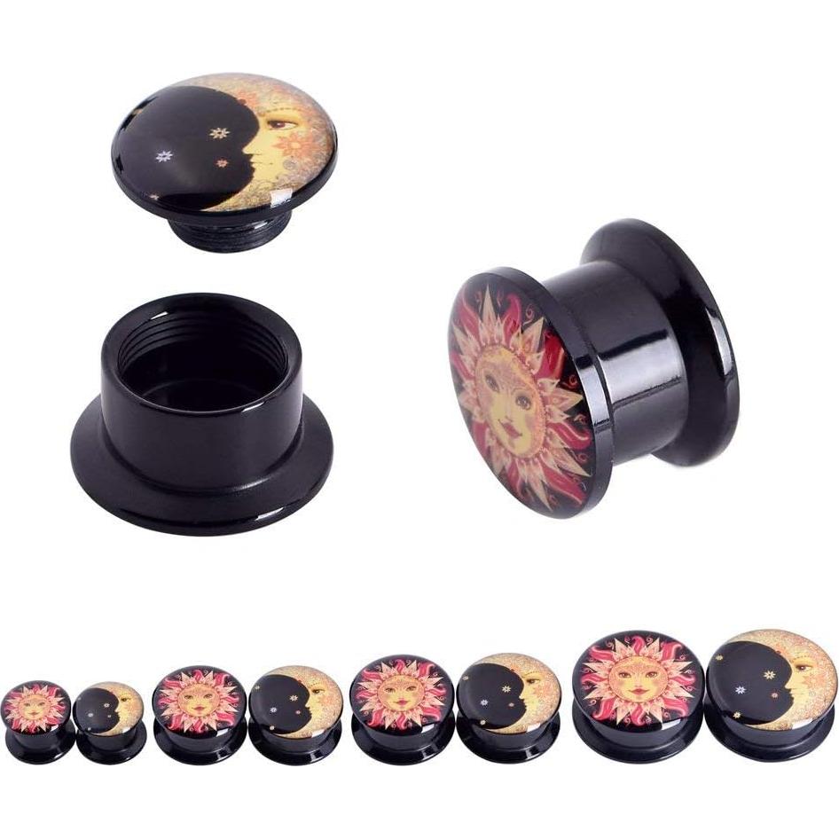 Set de Tapones de Estiramiento de Orejas Qmcandy 6 Piezas Madera Acrílica