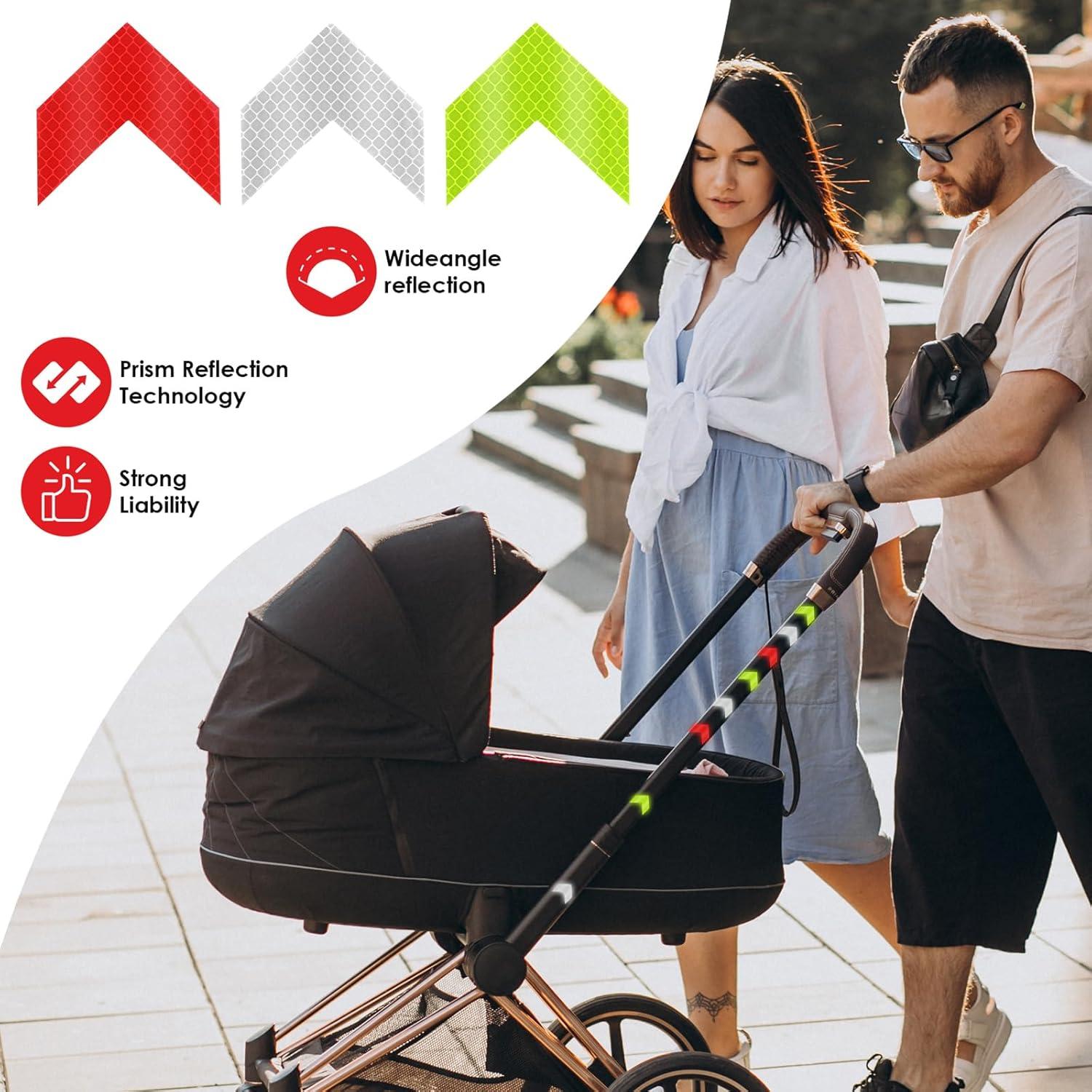 30 Calcomanías Reflectantes de Seguridad Abeillo - Flecha 6cm