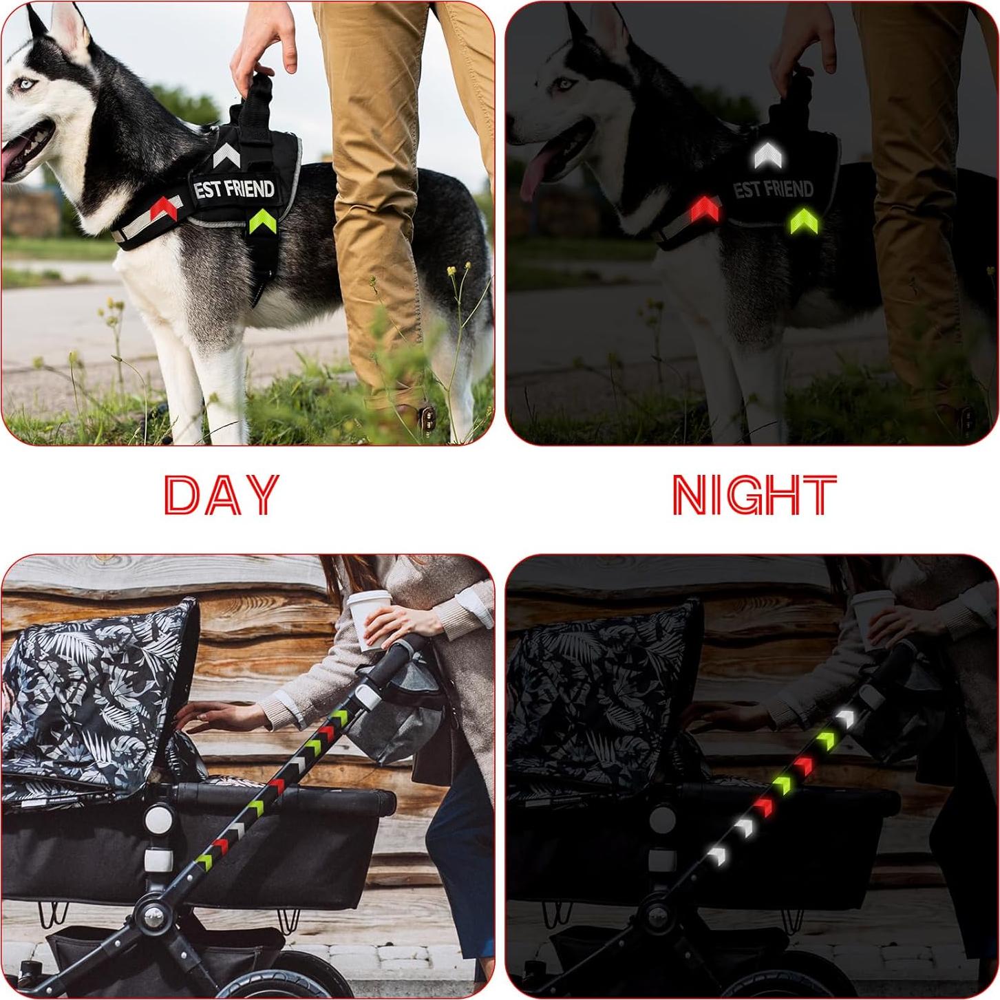 30 Calcomanías Reflectantes de Seguridad Abeillo - Flecha 6cm