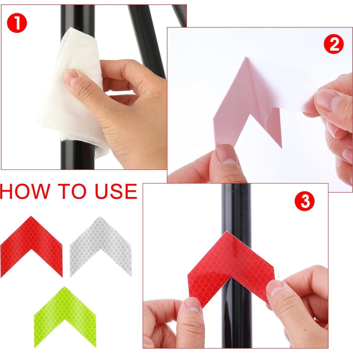 30 Calcomanías Reflectantes de Seguridad Abeillo - Flecha 6cm