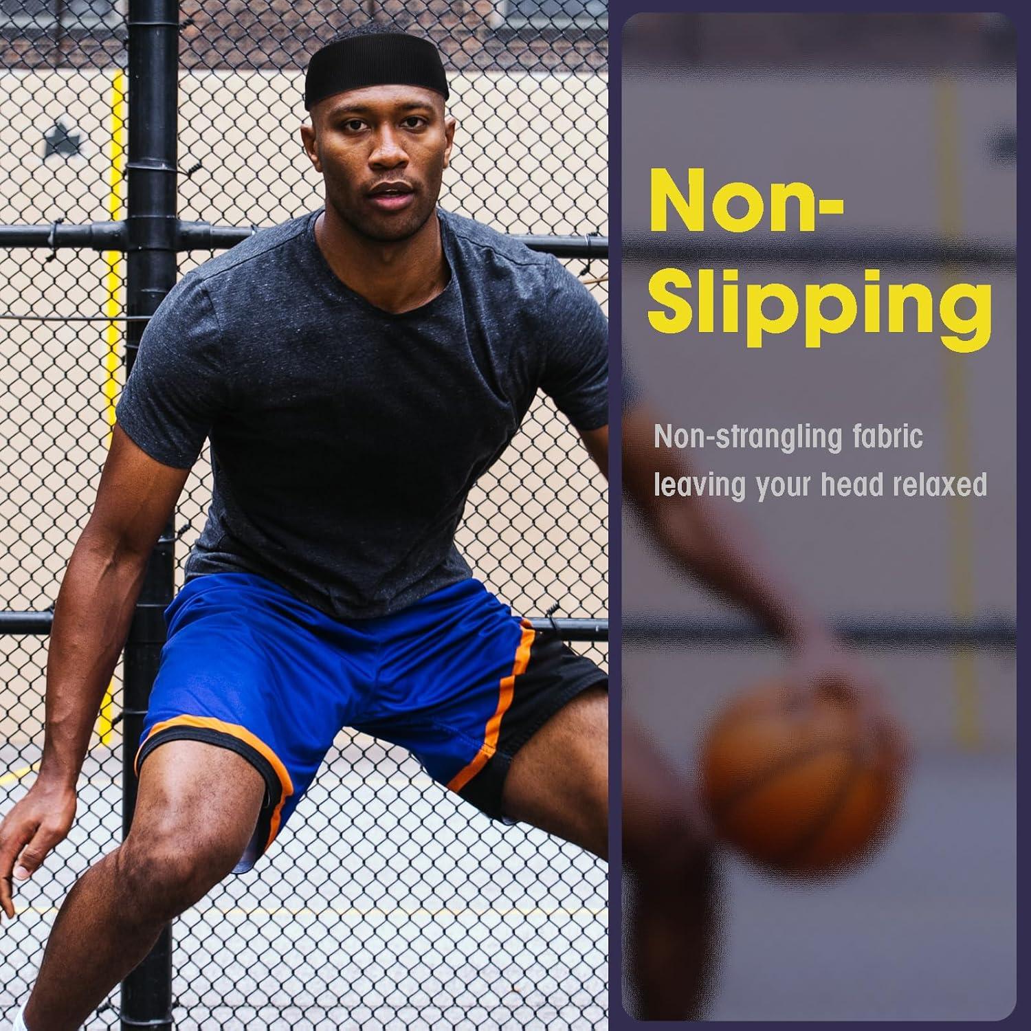 Braylin Bandas de Sudor Deportivas para Hombres - Paquete de 6