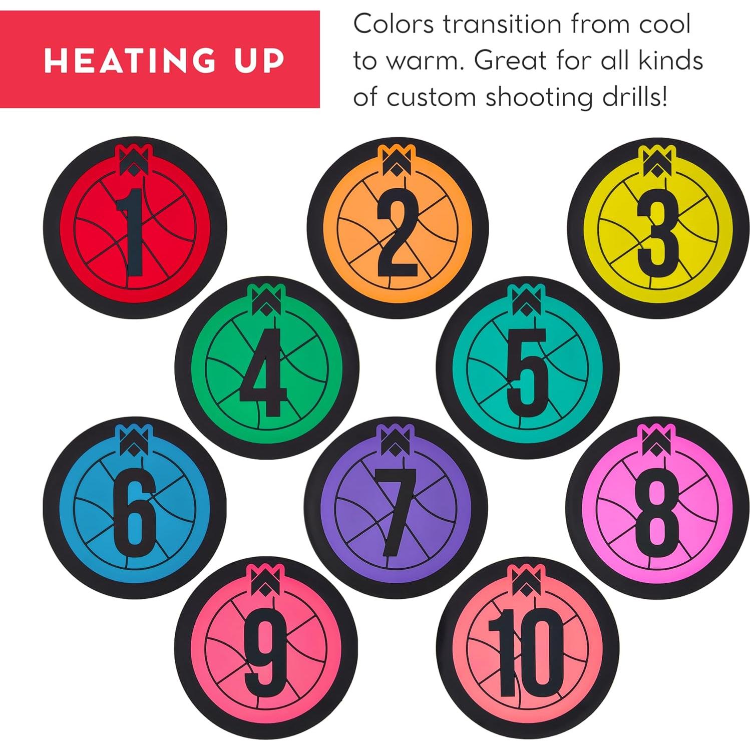 Marcadores de Entrenamiento Crown Sporting Goods - 19.05 cm - Números 1-10