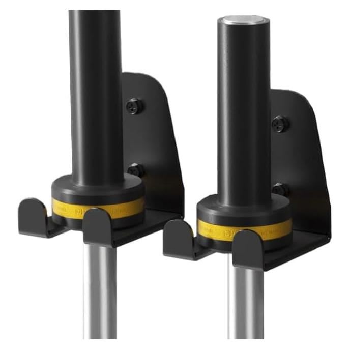 Soporte Vertical para Barra Olímpica JNIHEEP - Metal Negro 2 Pcs