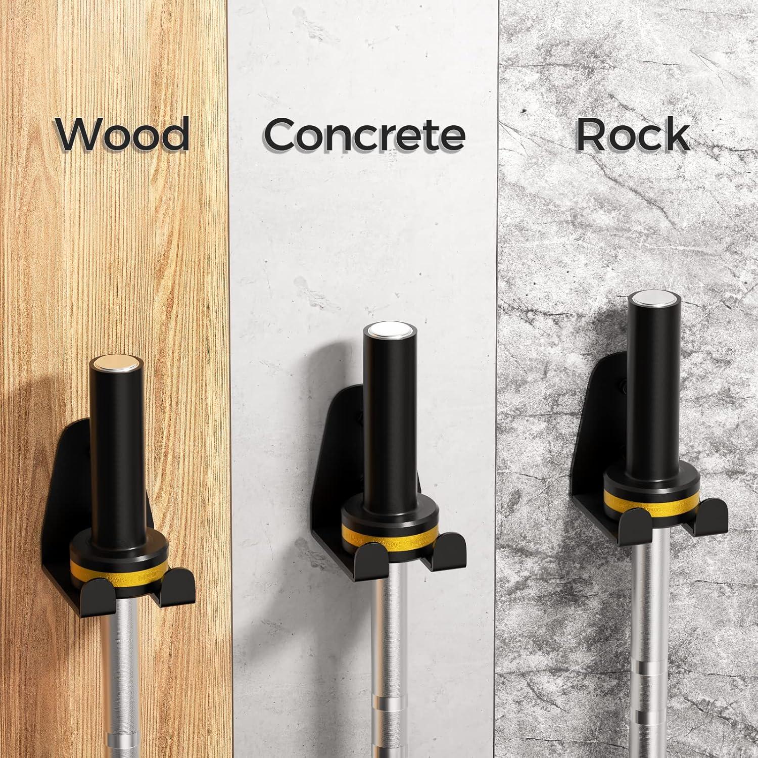 Soporte Vertical para Barra Olímpica JNIHEEP - Metal Negro 2 Pcs