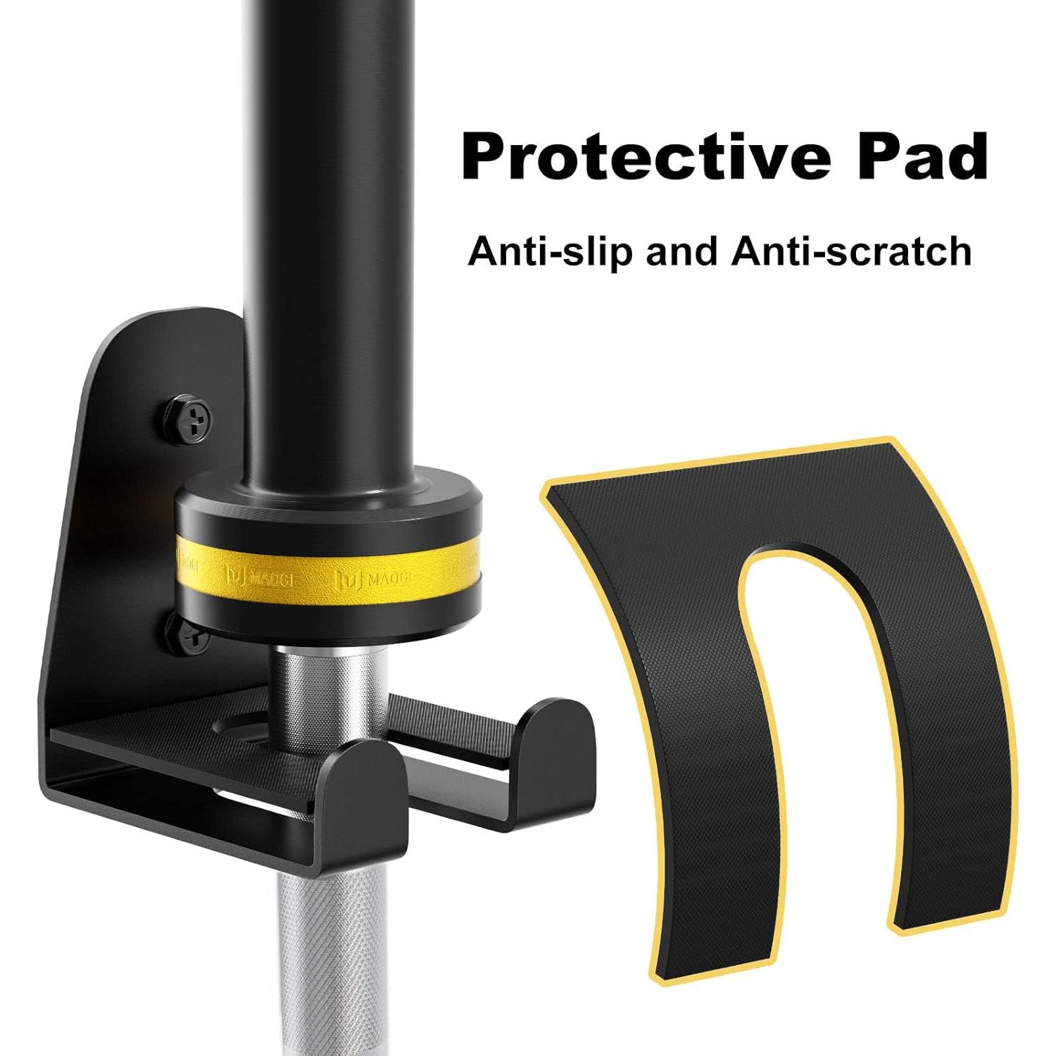 Soporte Vertical para Barra Olímpica JNIHEEP - Metal Negro 2 Pcs