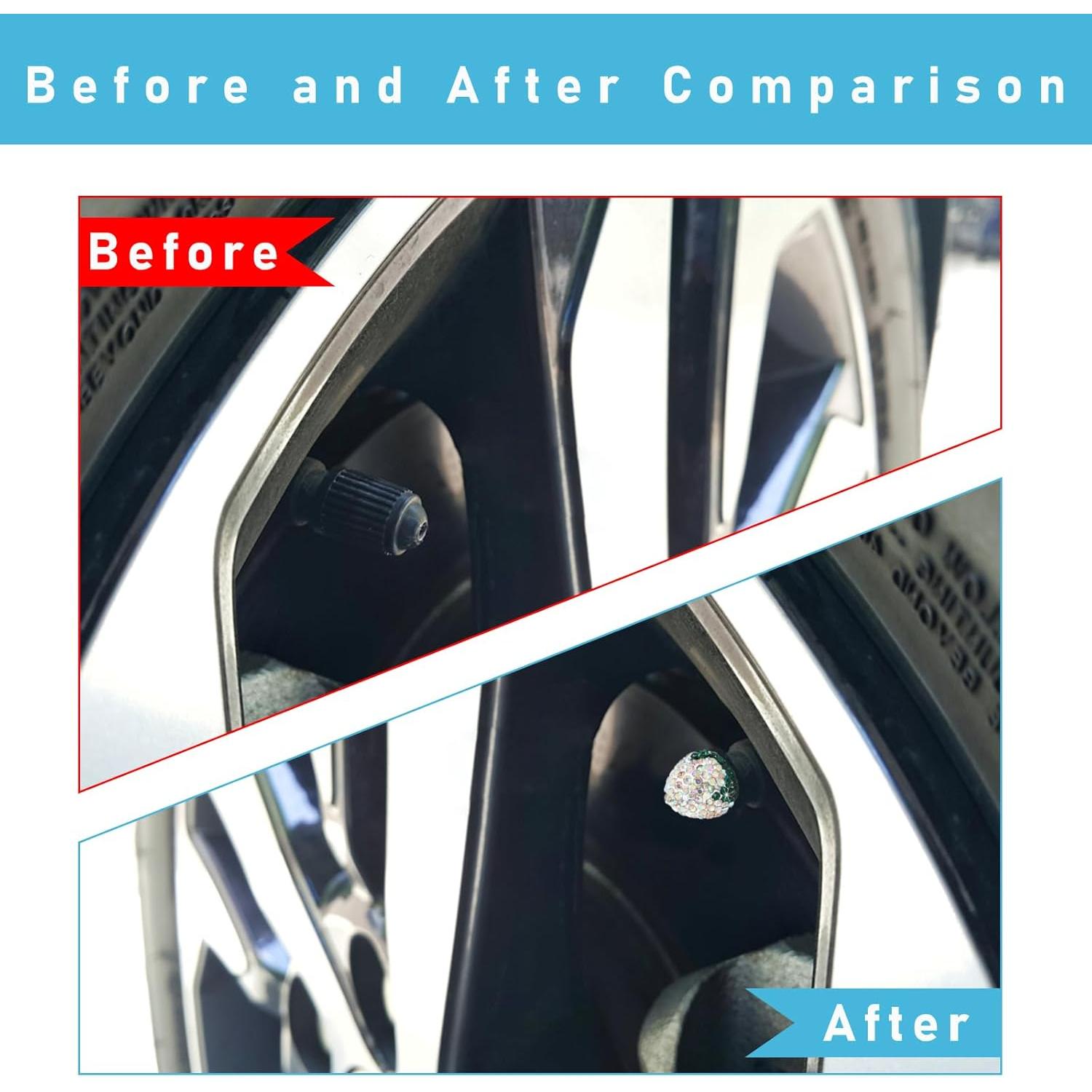 Tapones de Válvula de Neumático Ziciner Fresa 4 Piezas