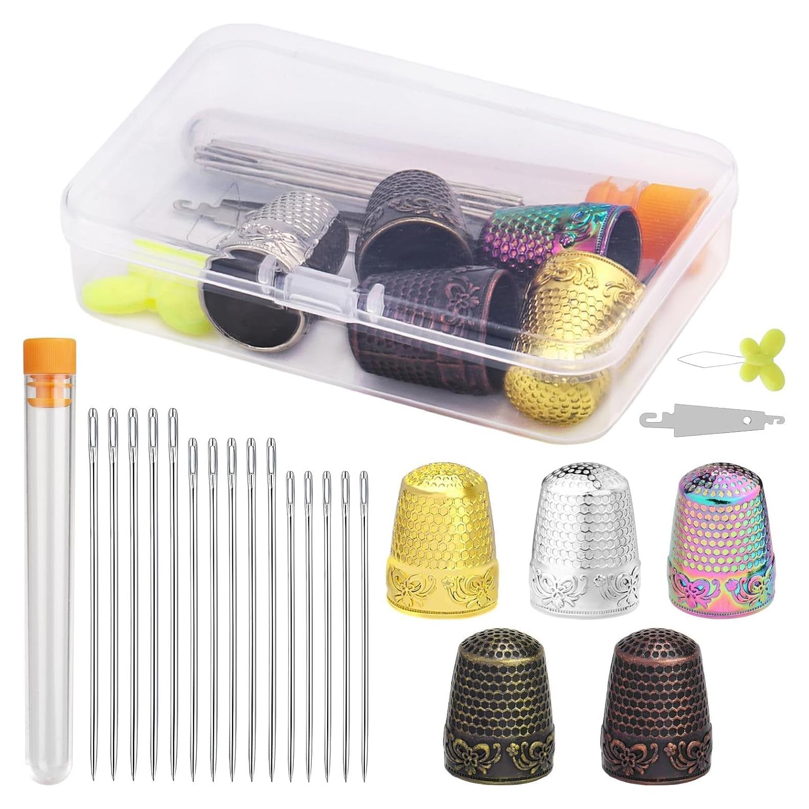 Kit de Costura Nitlak 24 Pcs con Dedales y Agujas