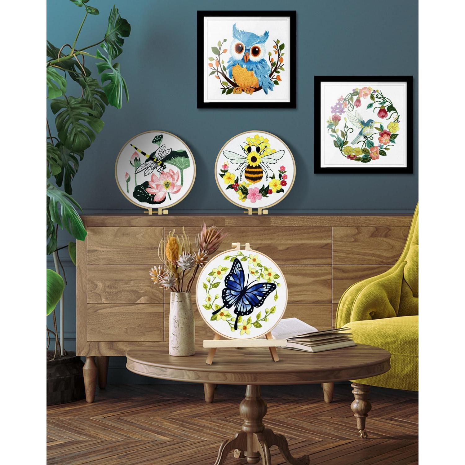 Kit de Bordado TINDTOP para Principiantes Adultos - 5 Piezas