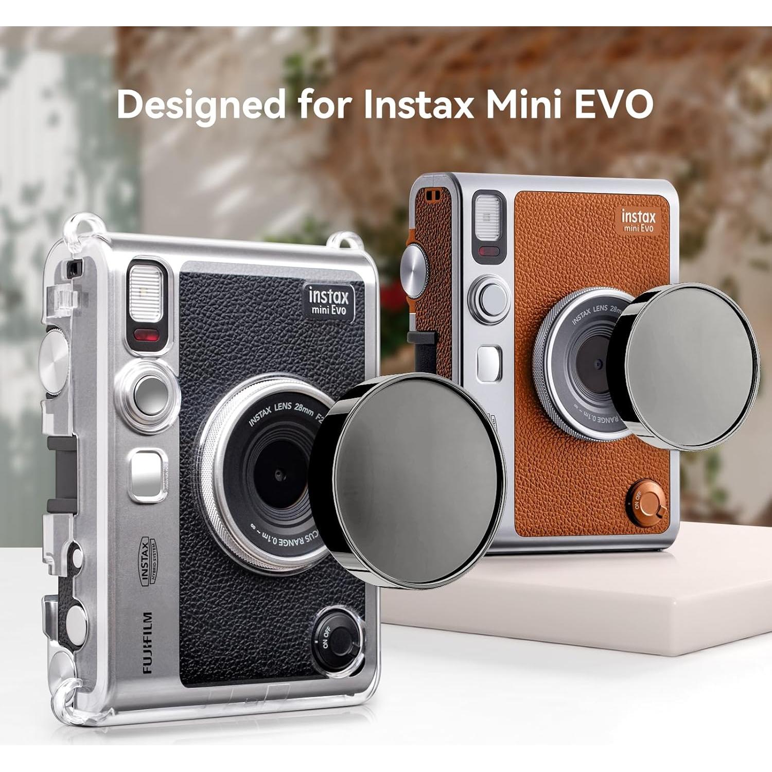 Tapa de Lente MUZIRI KINOKOO para Cámara Fuji Instax Mini EVO - Negro