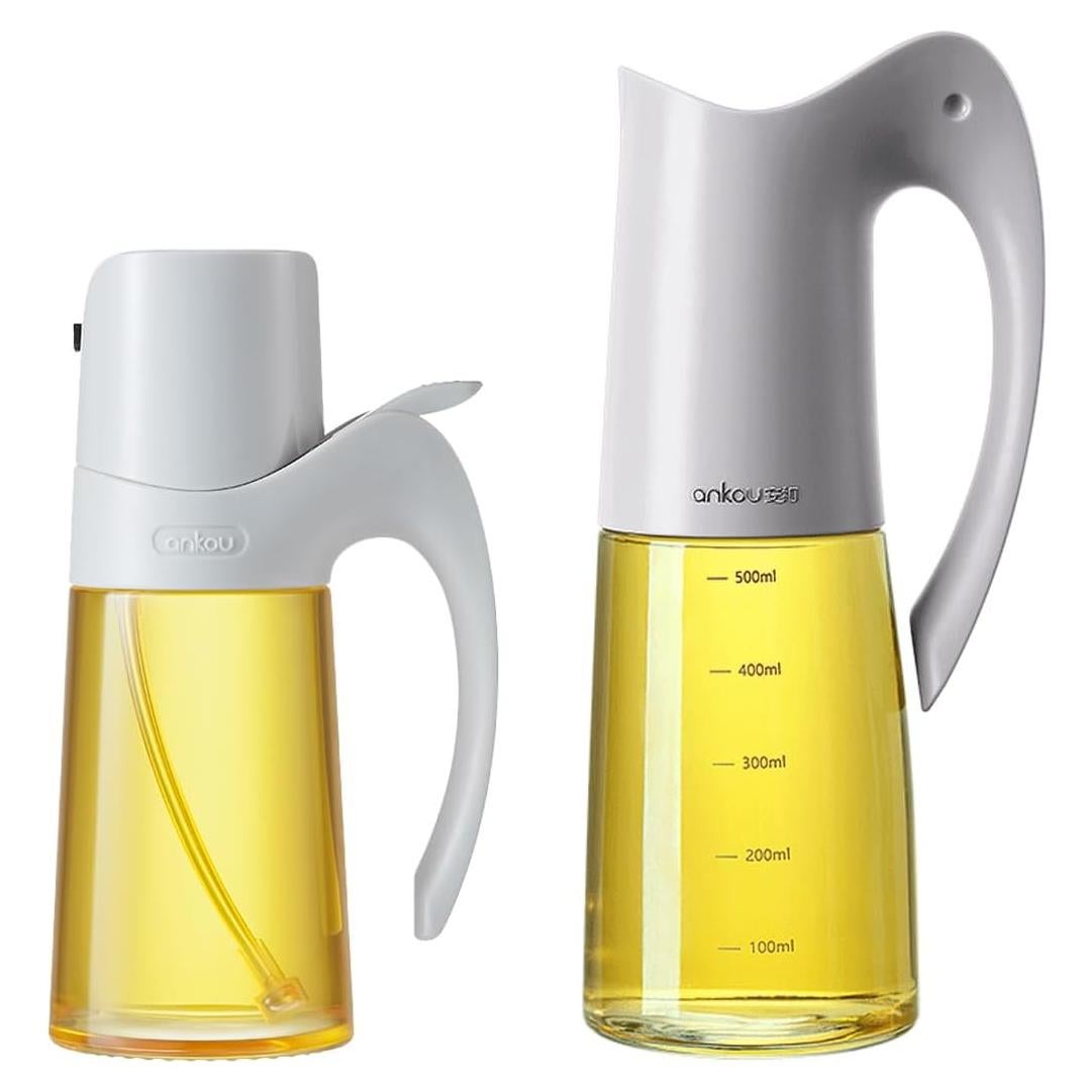 Set Dispensador de Aceite Ankou 880ml Vidrio Borosilicato