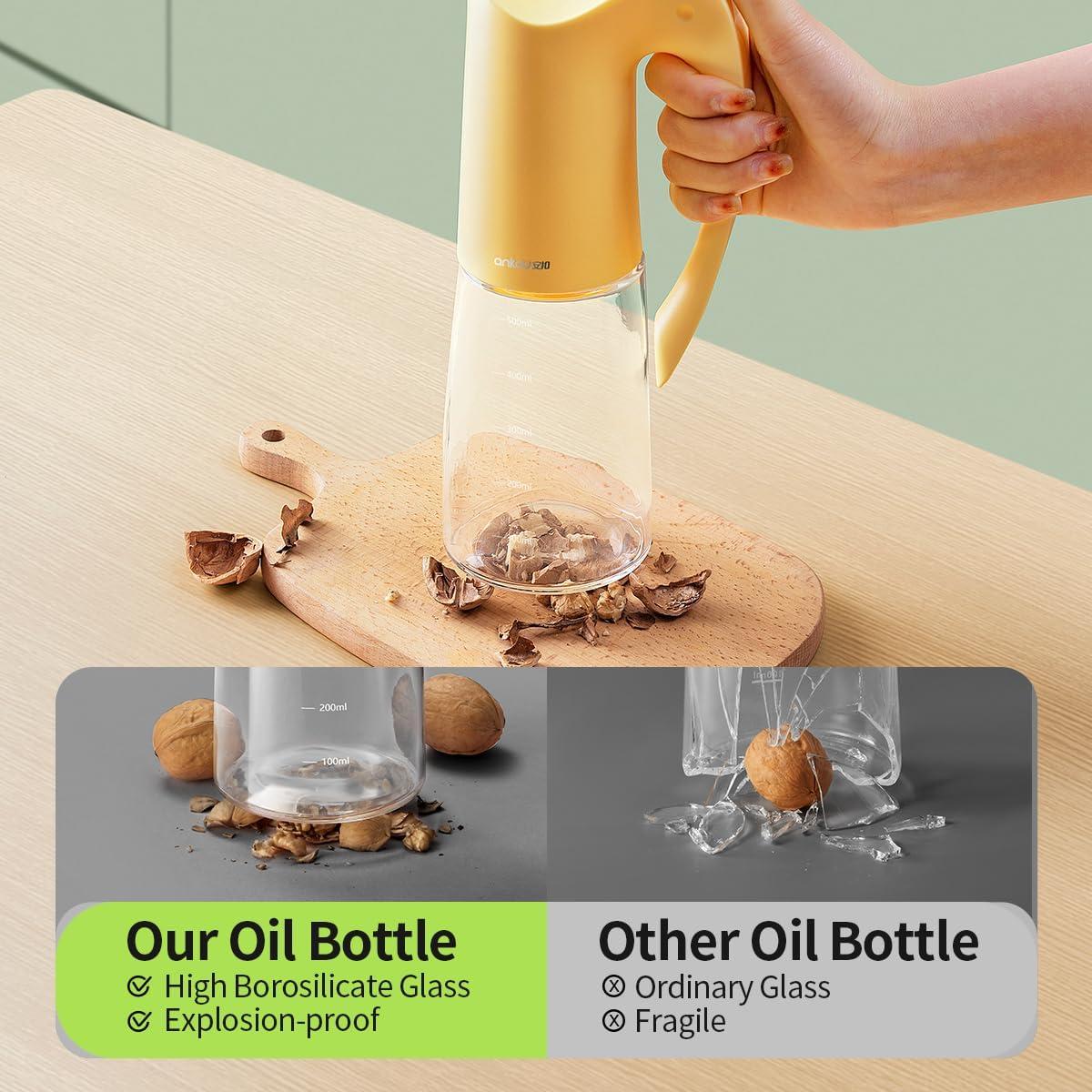 Set Dispensador de Aceite Ankou 880ml Vidrio Borosilicato