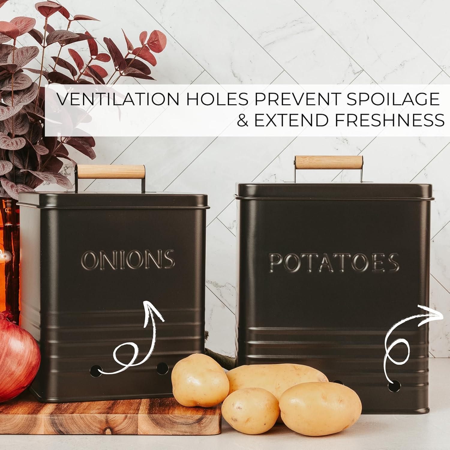 Conjunto de 2 Bins de Almacenamiento ZICOTO para Papas y Cebollas