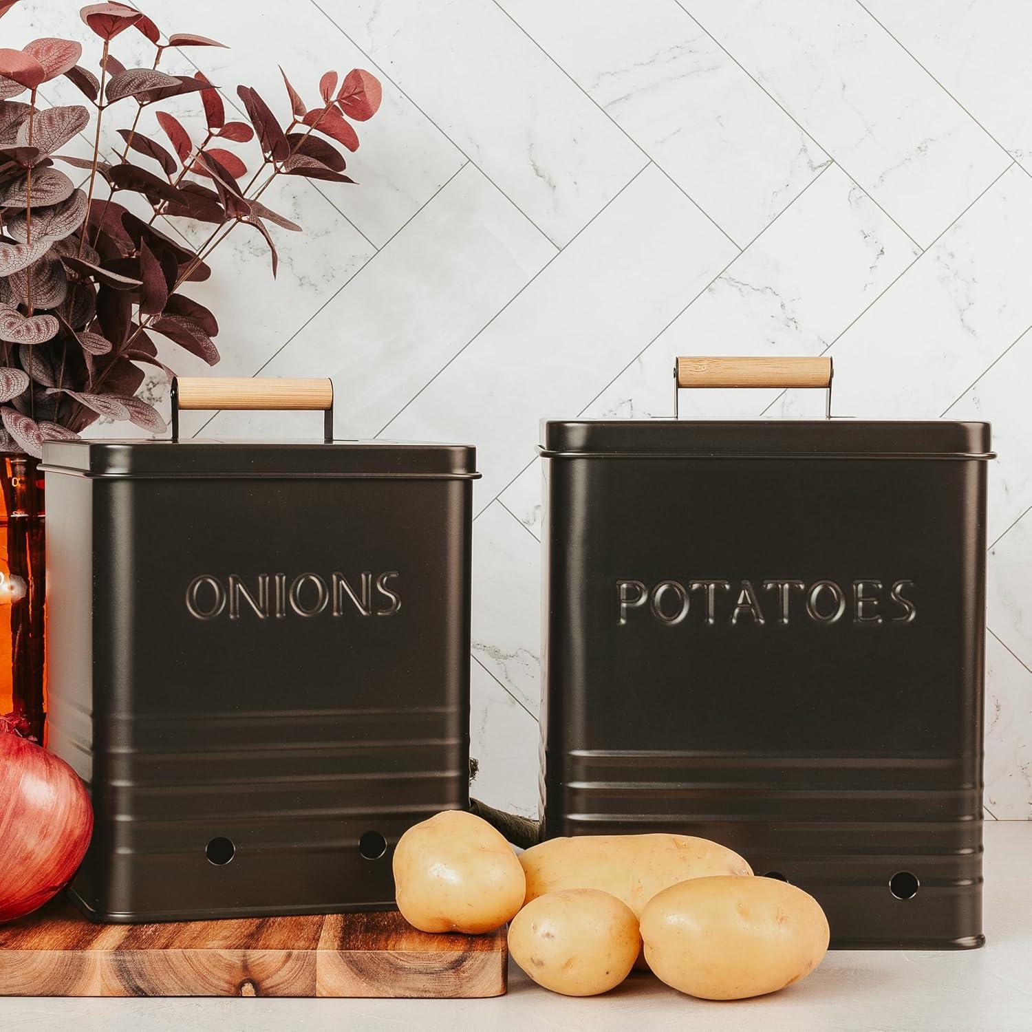 Conjunto de 2 Bins de Almacenamiento ZICOTO para Papas y Cebollas