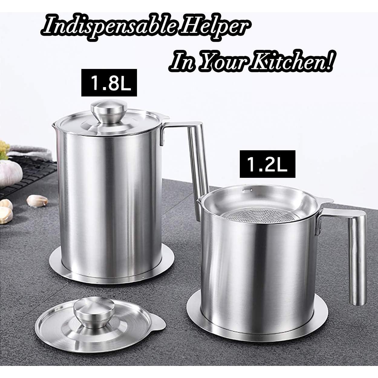 Contenedor de Aceite Sumerflos 1.8L con Colador de Acero Inoxidable