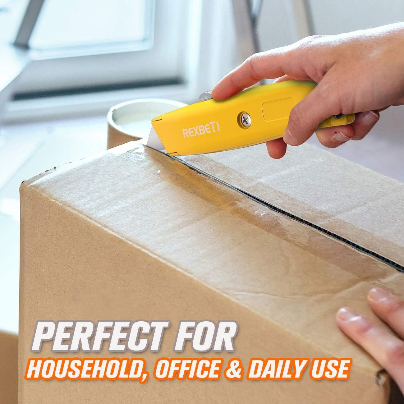 Cuchillos Utility Retráctiles REXBETI 2 Paquete con 10 Cuchillas SK5