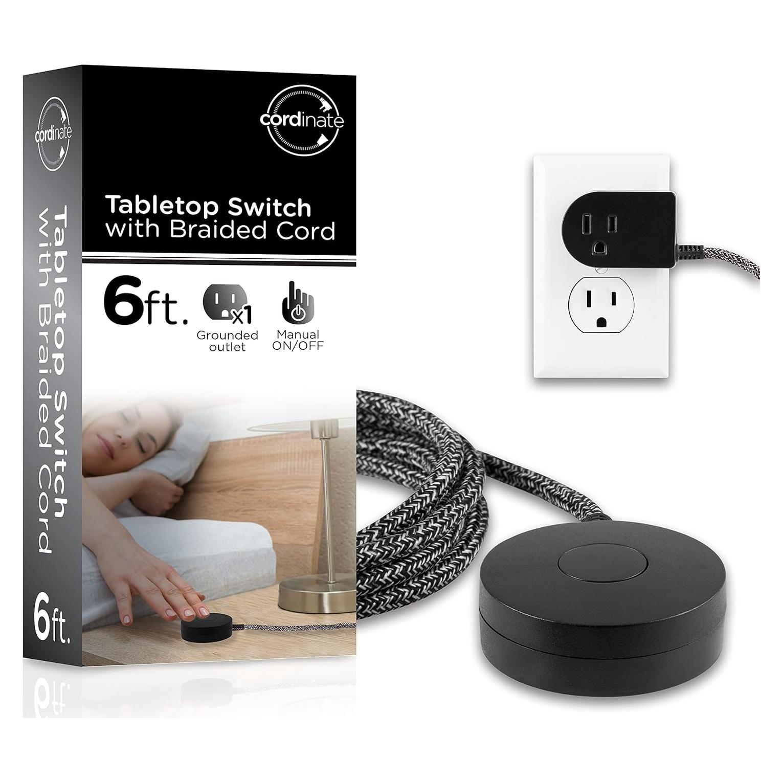 Cable de Extensión con Interruptor Cordinate 1.83m Negro