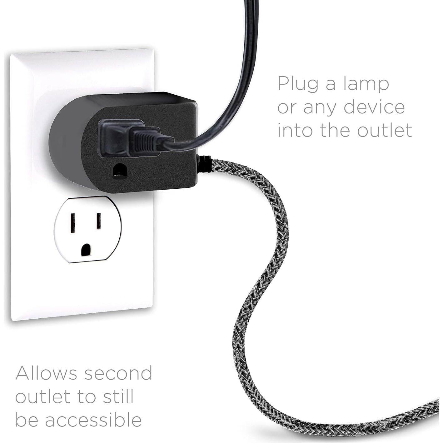 Cable de Extensión con Interruptor Cordinate 1.83m Negro