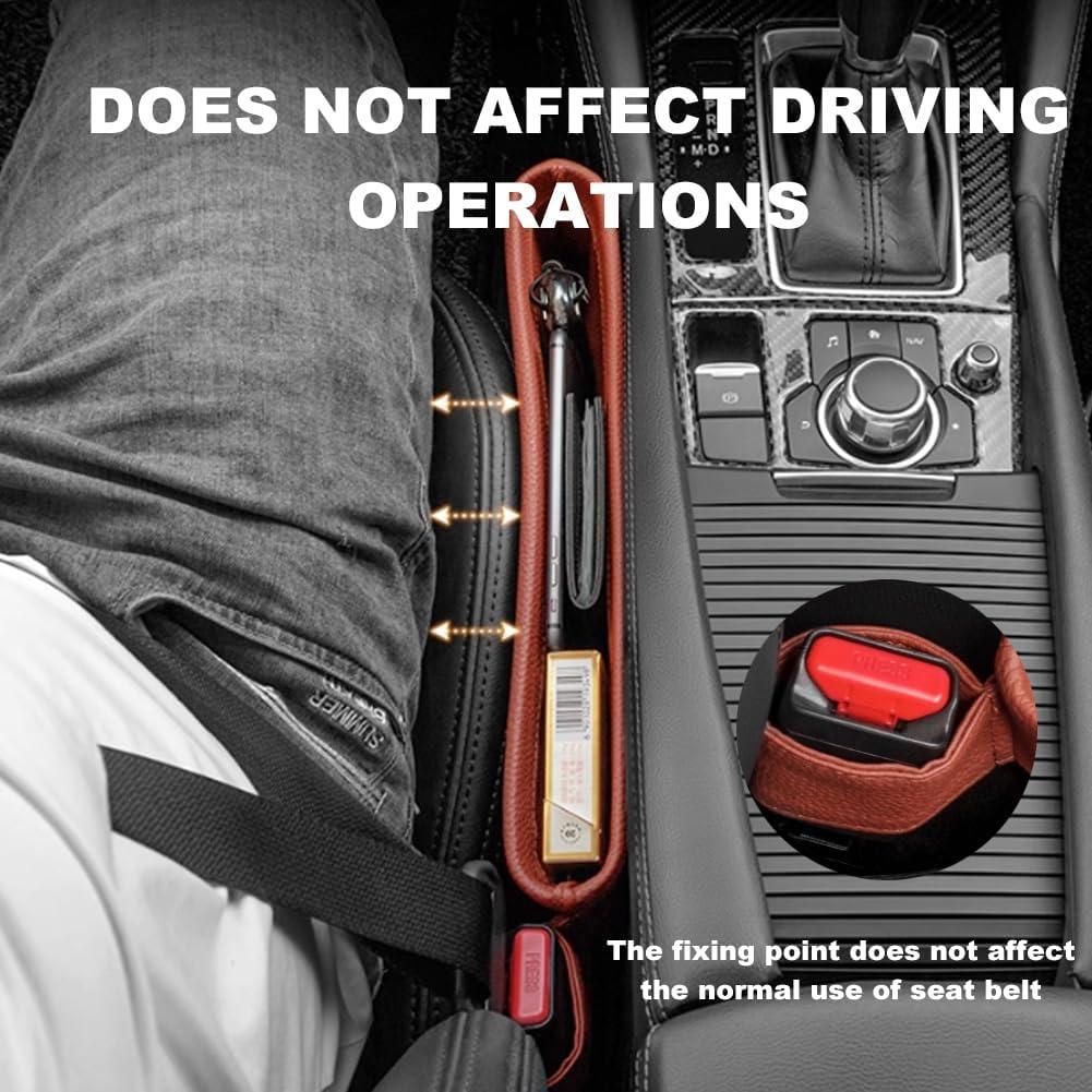 Bolsillos Organizadores Tumecos para Asientos de Coche Beige - 2 Piezas