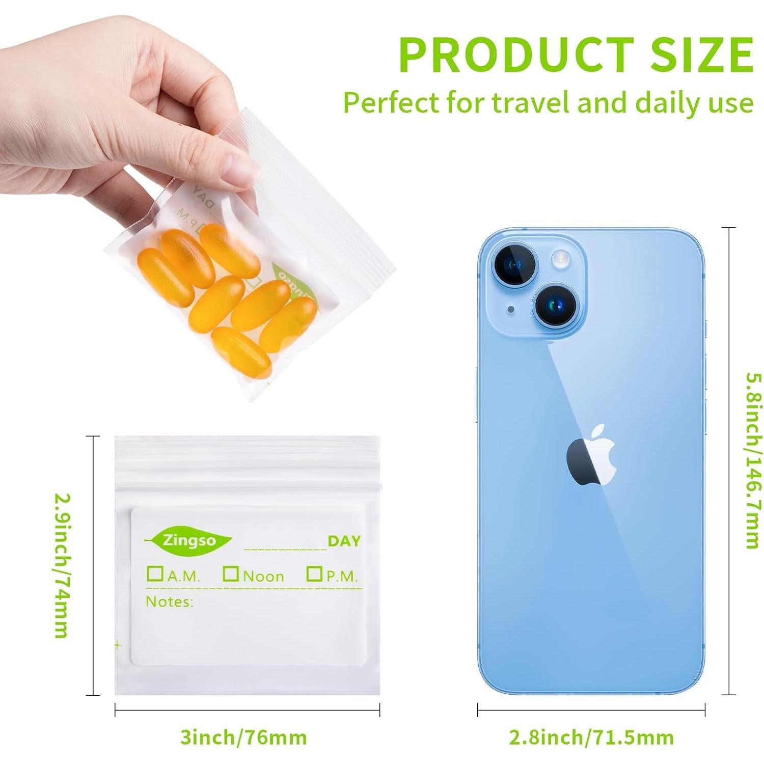 Small Pill Bags for Travel, 100 Pcs Pill Pouches for Medicine Vitamin Travel Organizer Pill Ziplock Bags with Write-on Labels Seal Waterproof for Daily Travel Medicine Pill Storage and Small Item