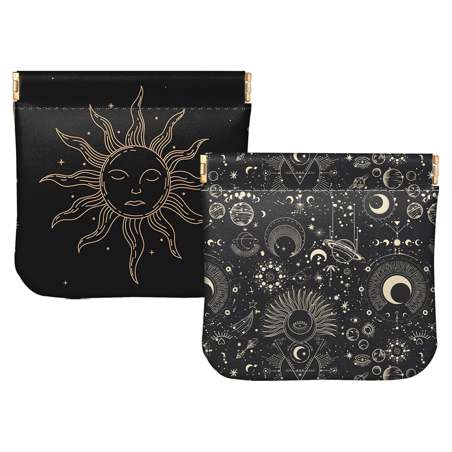 2 Mini Monederos de Cuero PU BHAHB - Compactos y Resistentes