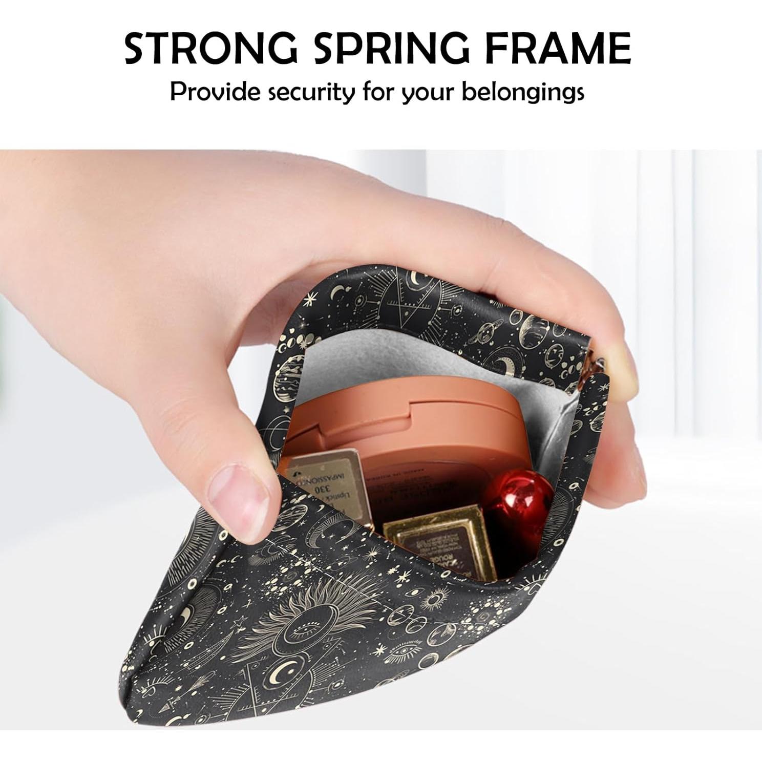 2 Mini Monederos de Cuero PU BHAHB - Compactos y Resistentes