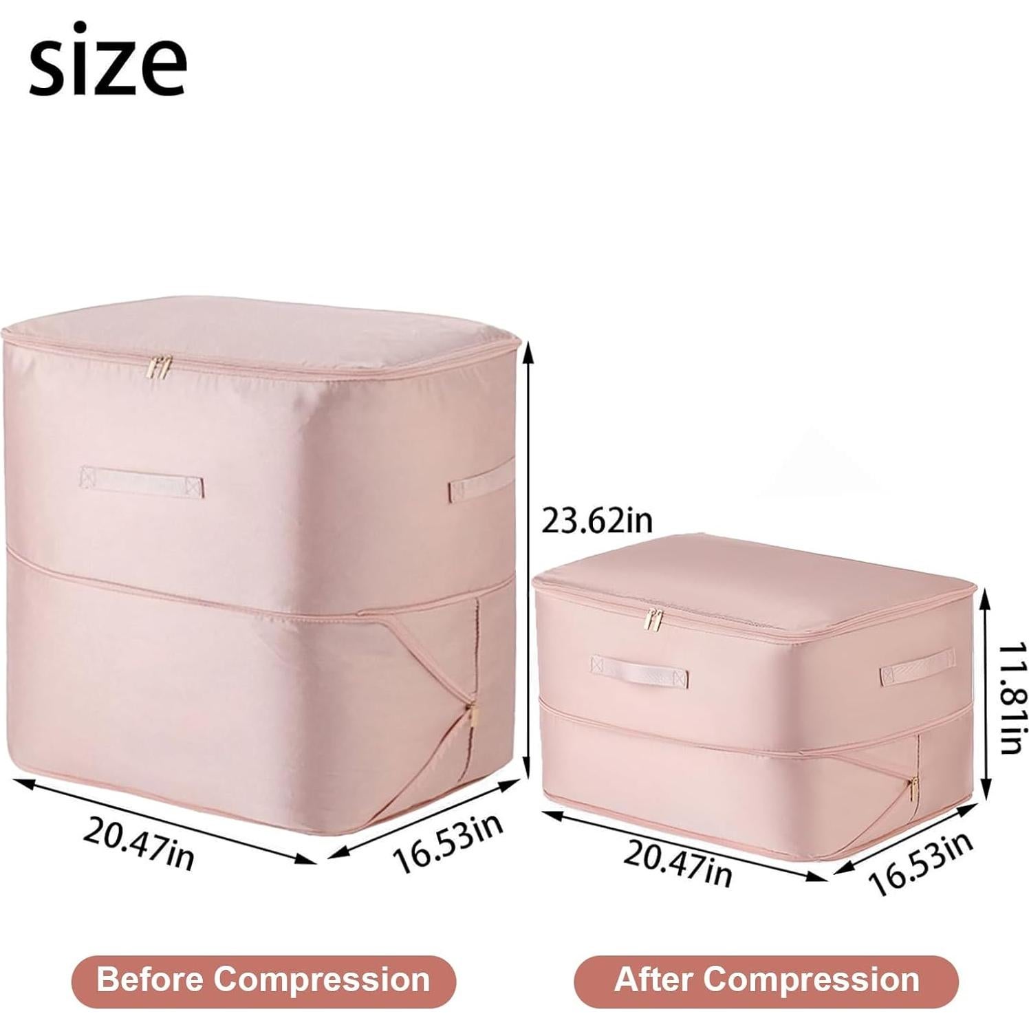 Bolsas de Almacenamiento al Vacío Amugret 2 Pcs 132L Rosa