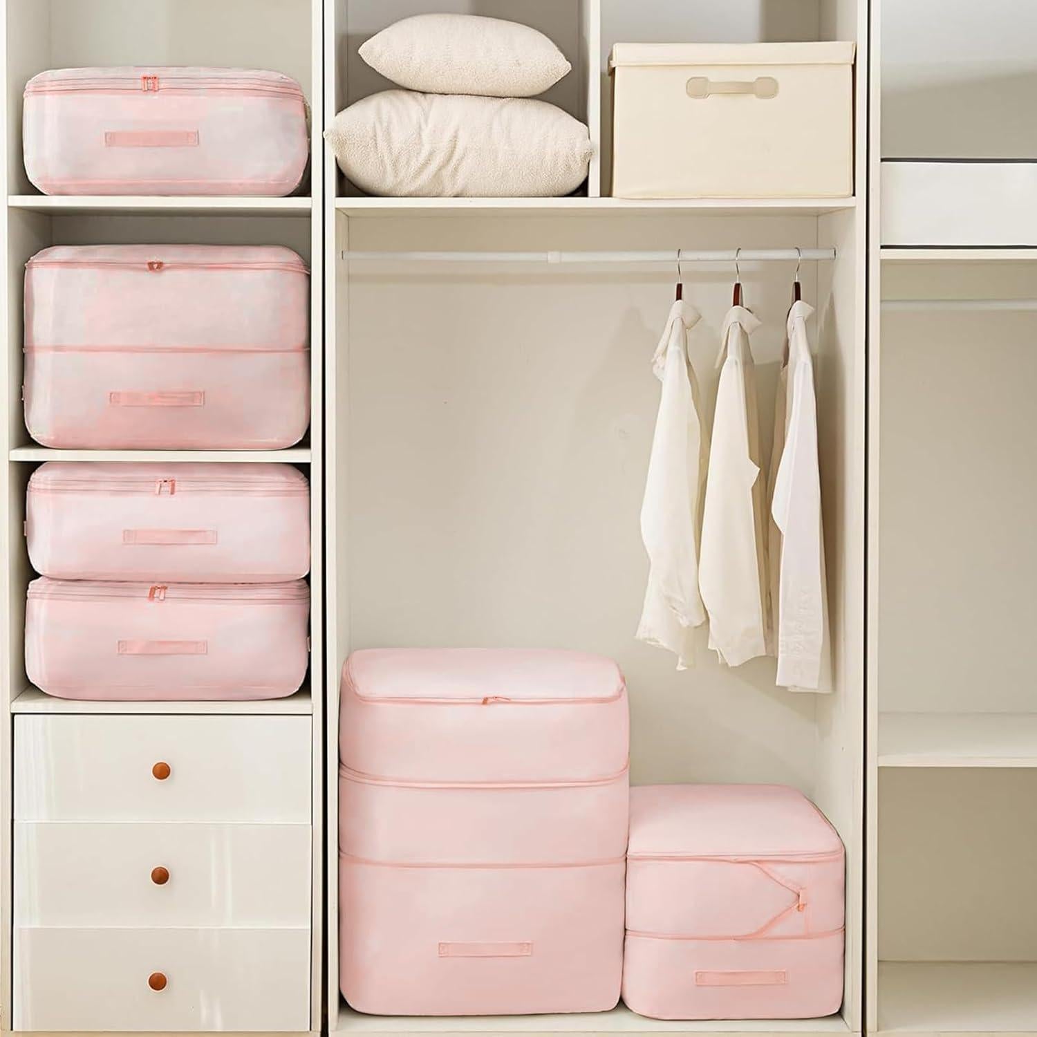 Bolsas de Almacenamiento al Vacío Amugret 2 Pcs 132L Rosa