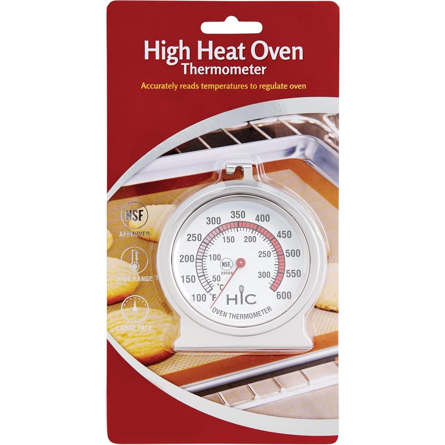 Termómetro de horno HIC Kitchen 2.5" acero inoxidable preciso