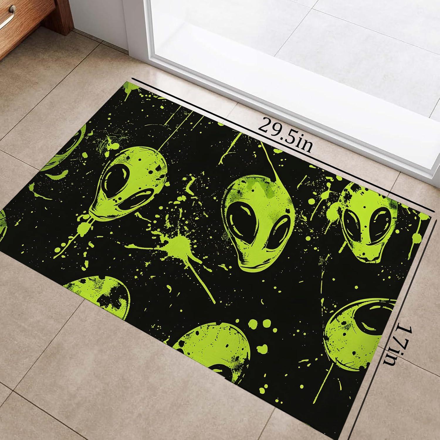 Felpudo Antideslizante Zeleda Alien Verde 75x43 cm Decorativo