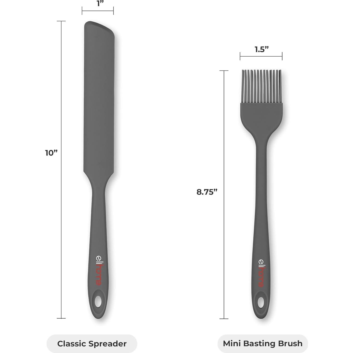 Brocha de Silicona Elihome para Basting 22.2 cm Gris Oscuro