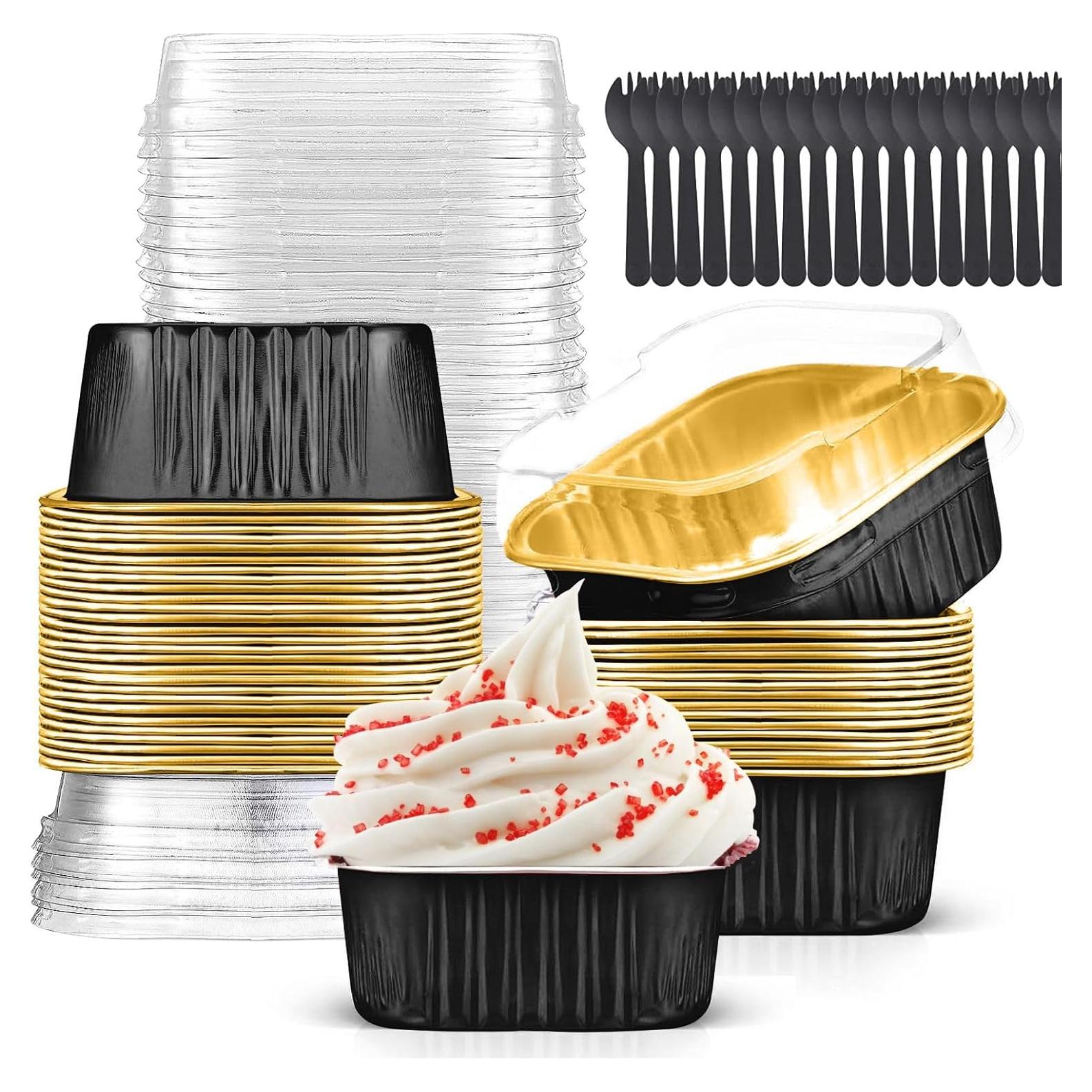 Mini Moldes para Pasteles de Aluminio Findful 10oz 40 Pzas