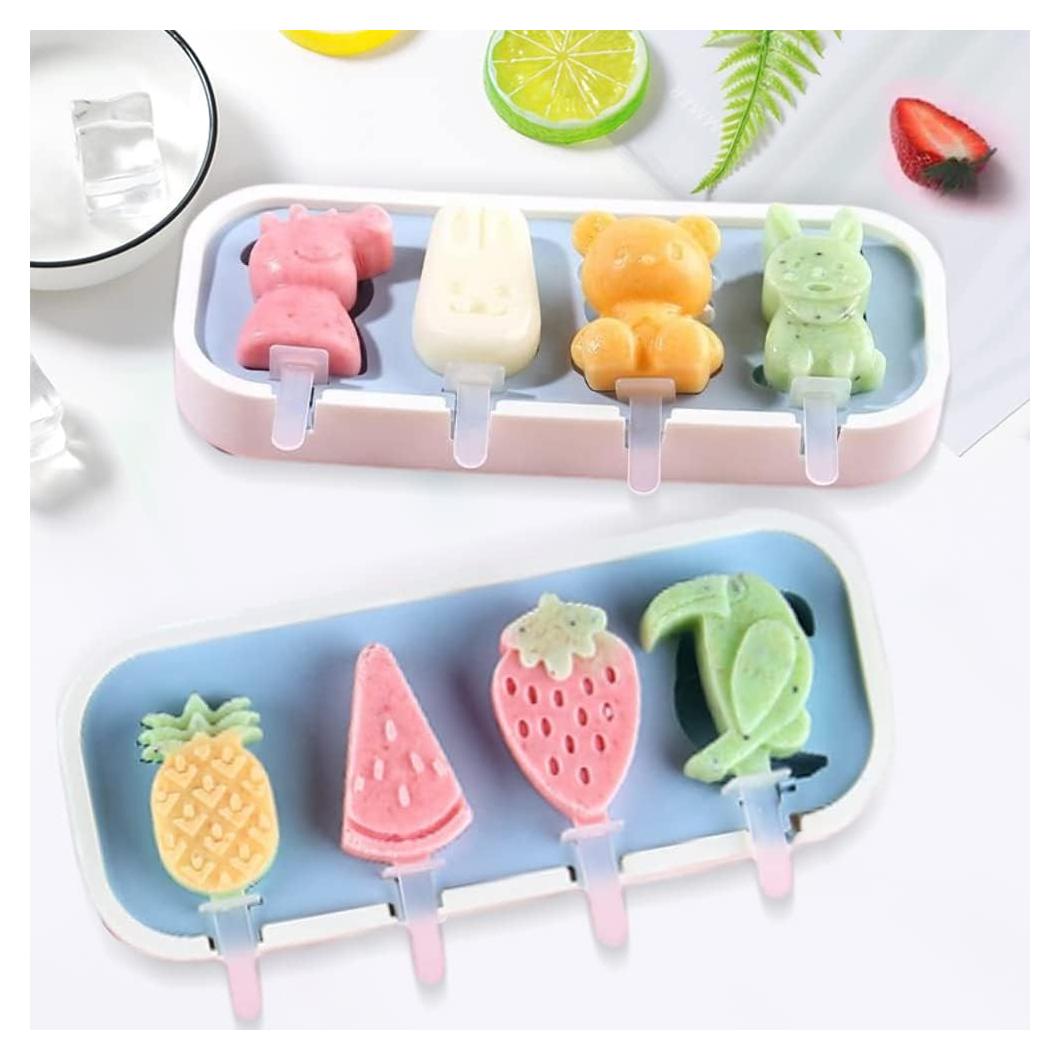 Moldes de Paletas Mini Genérica Silicona Libre BPA 3 Piezas