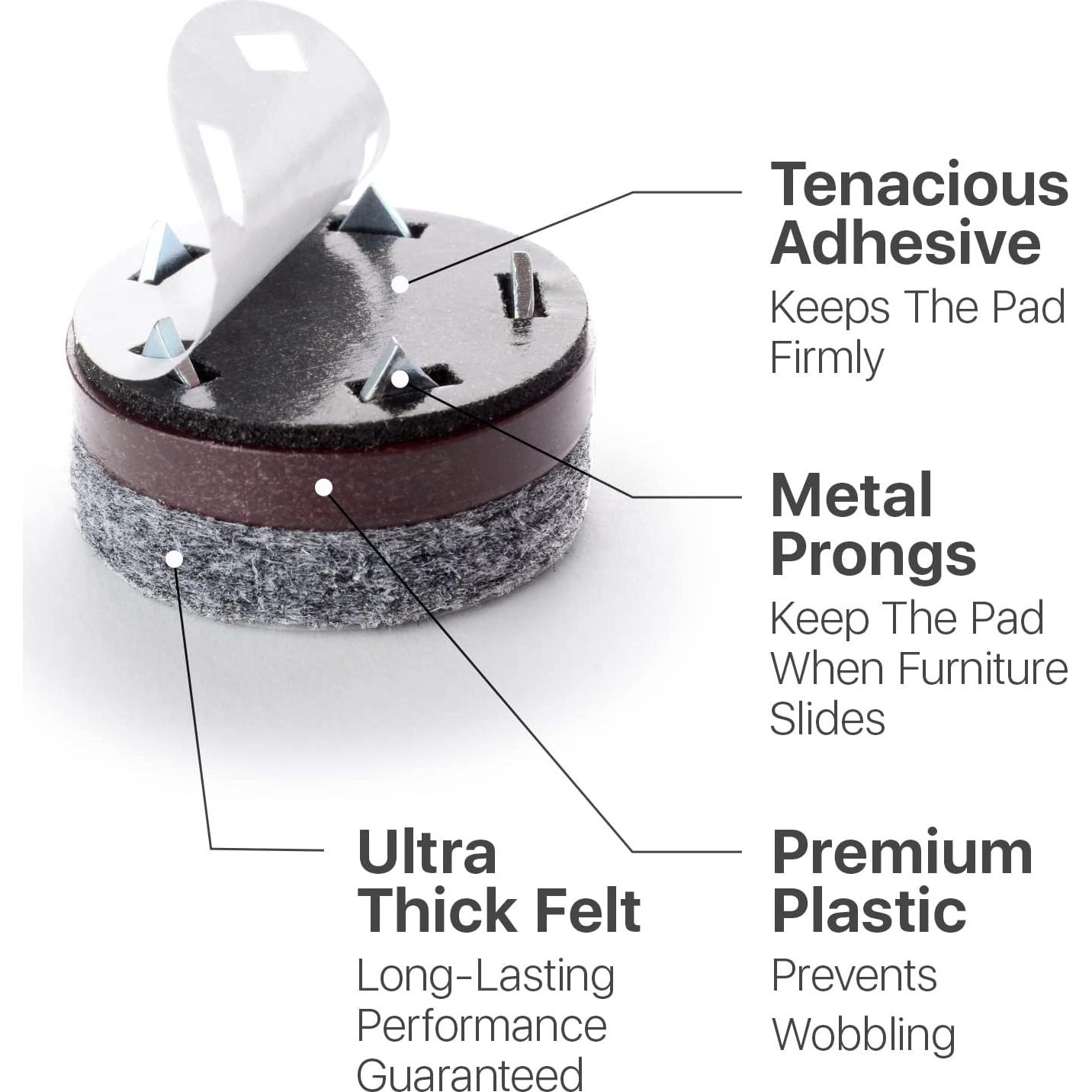 Almohadillas de Fieltro X-Protector 16 PCS con Púas 2.54 cm