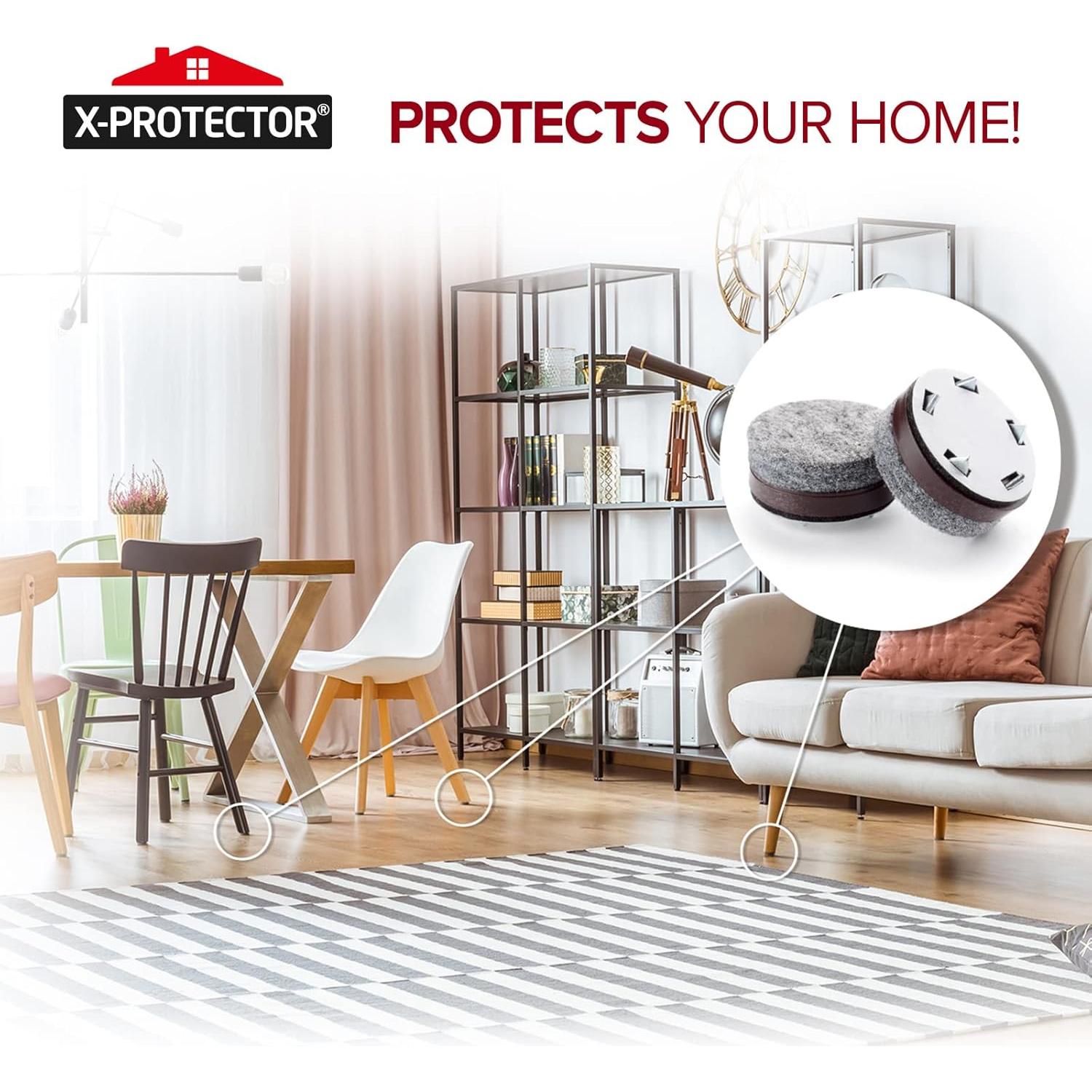 Almohadillas de Fieltro X-Protector 16 PCS con Púas 2.54 cm