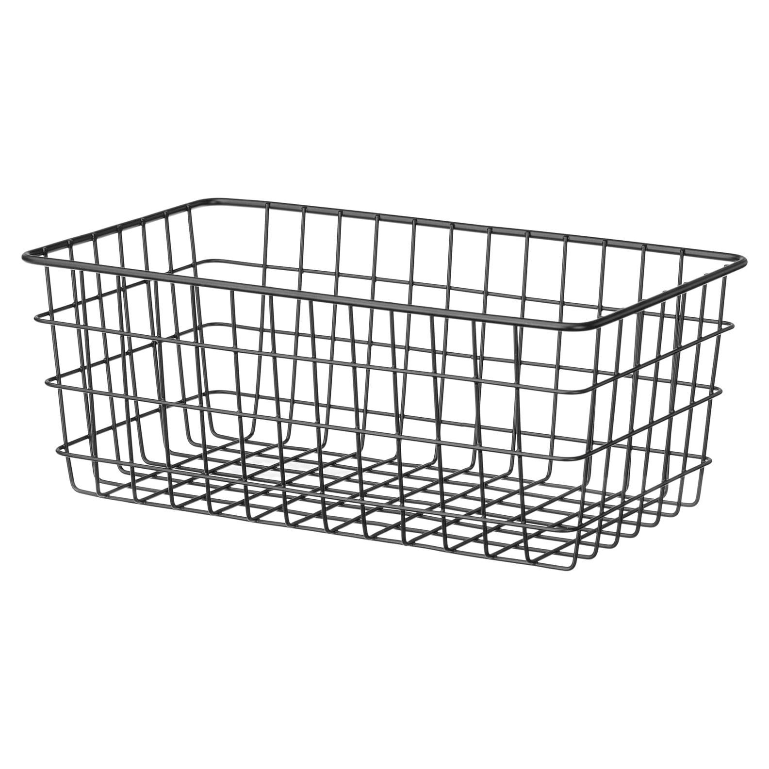 Cestas de Almacenamiento de Alambre Negro Whitmor 4 Pack 29x16.5 cm
