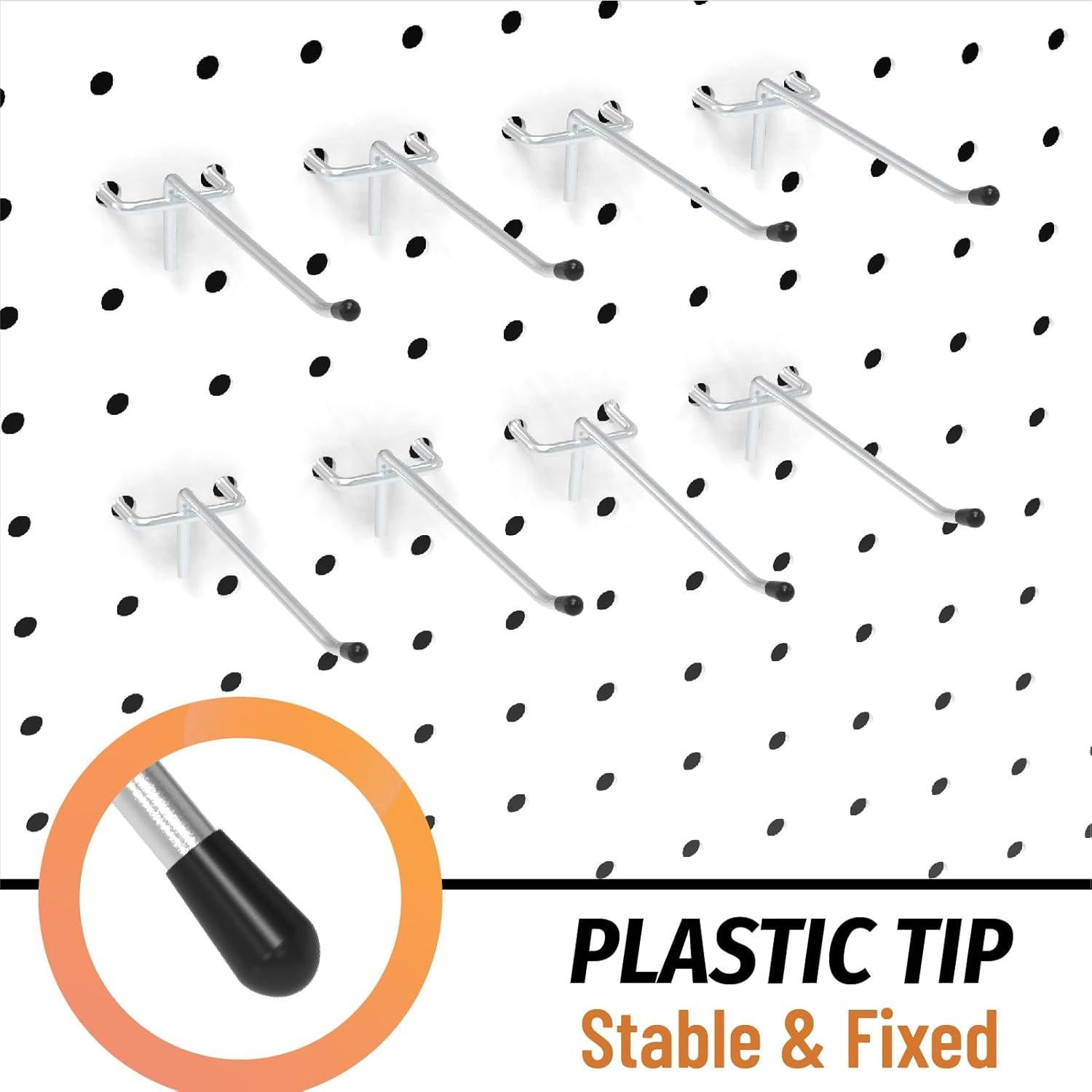 Ganchos para Tablero de Clavos HUHOLE 2" 100PC Acero Galvanizado