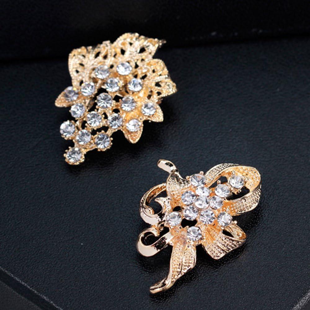 Ezing Lote 24 Broches de Cristal Brillante para Ramo de Boda