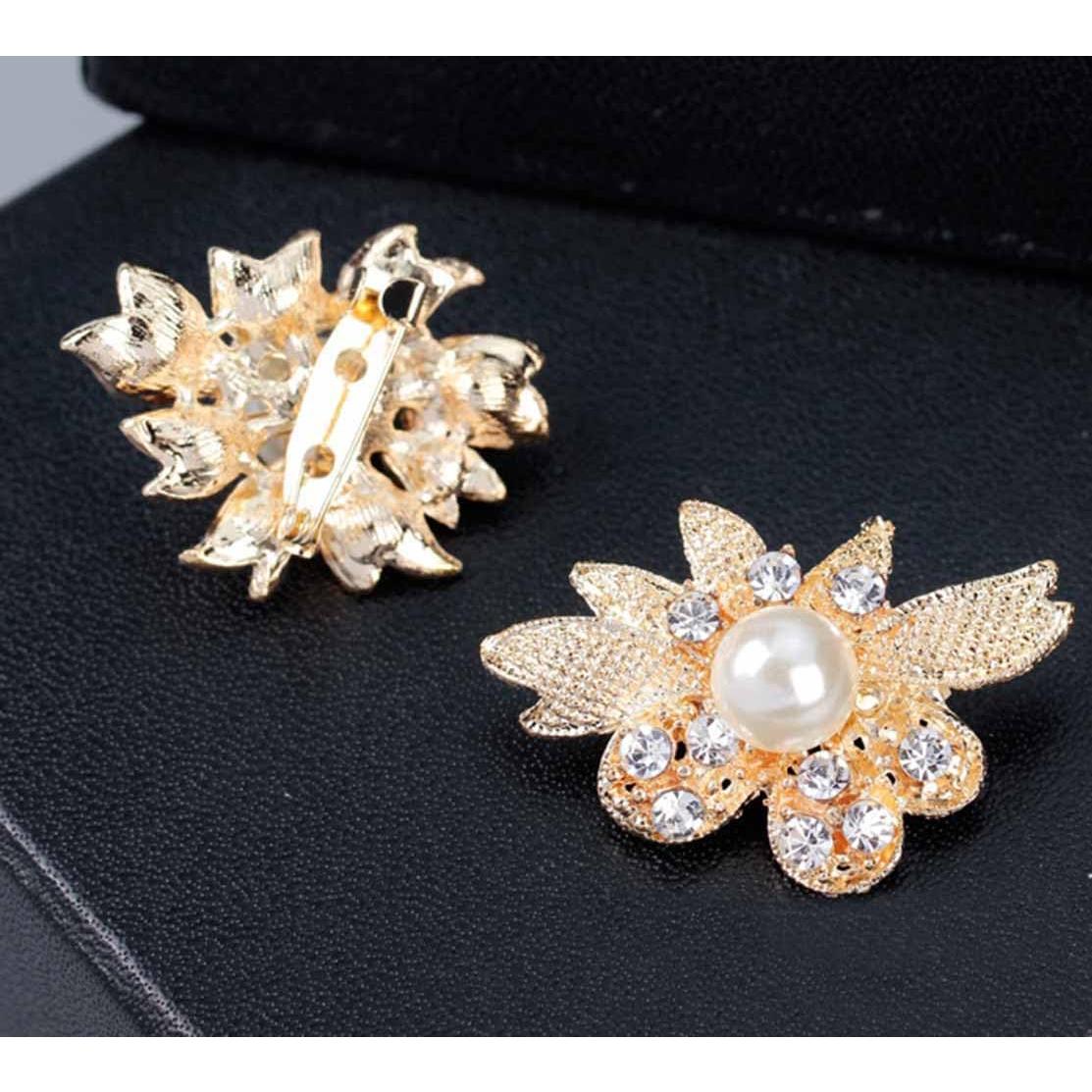 Ezing Lote 24 Broches de Cristal Brillante para Ramo de Boda