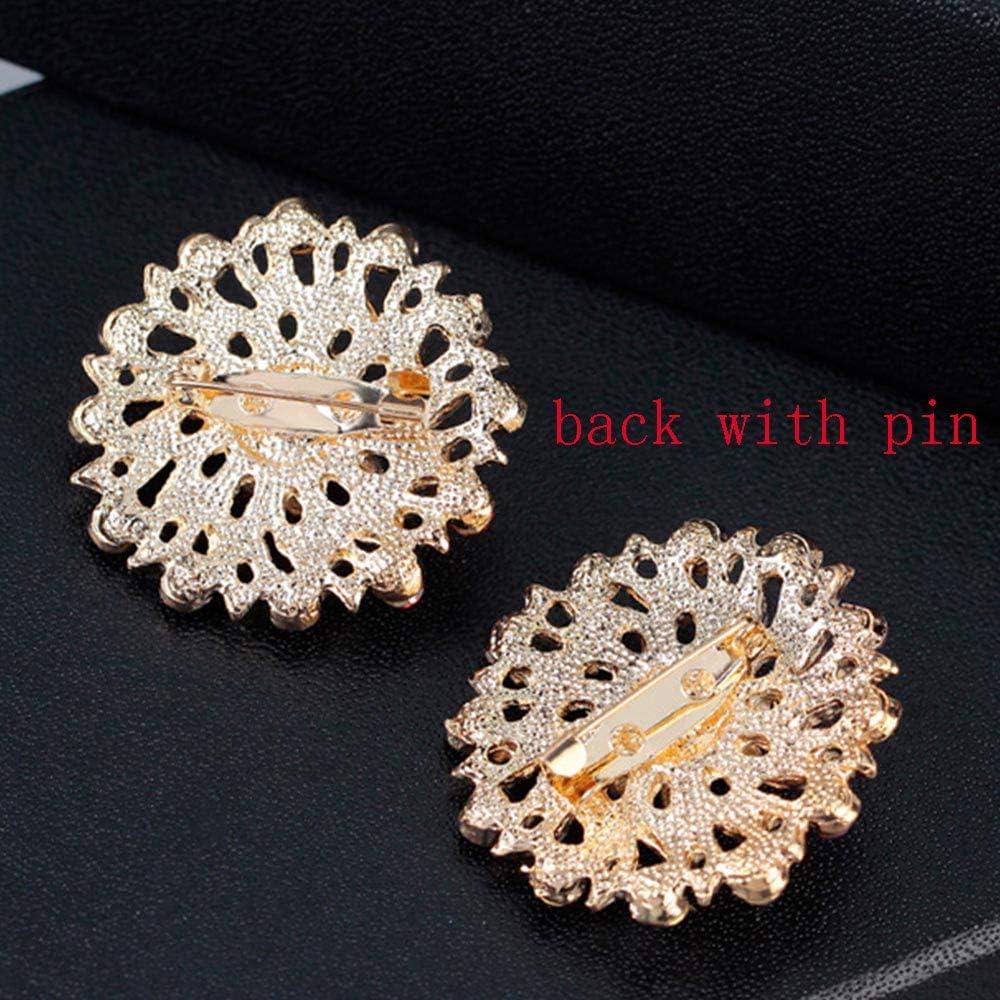 Ezing Lote 24 Broches de Cristal Brillante para Ramo de Boda