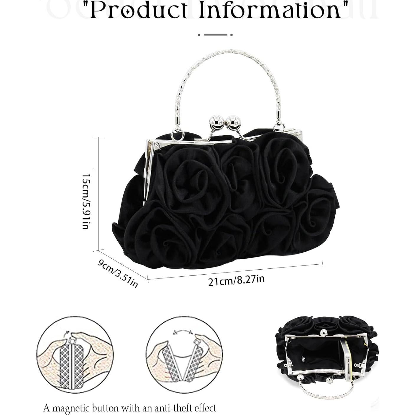 Bolso Clutch de Noche JAMBHALA Rosa 3D con Correa Desmontable