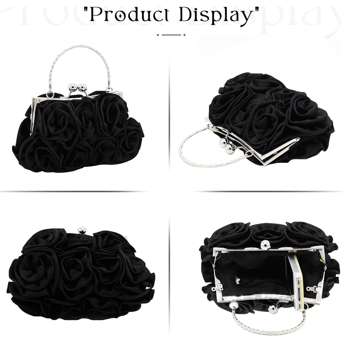 Bolso Clutch de Noche JAMBHALA Rosa 3D con Correa Desmontable