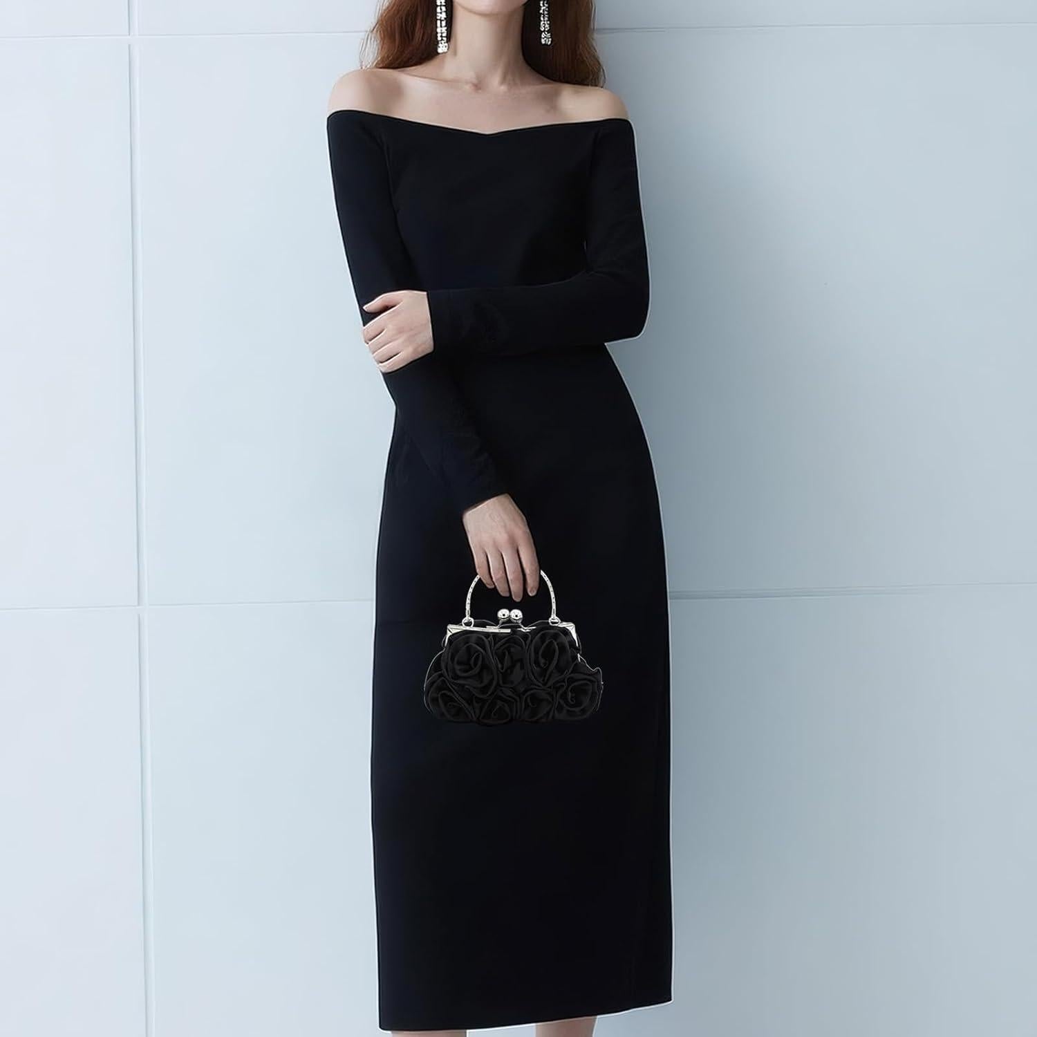 Bolso Clutch de Noche JAMBHALA Rosa 3D con Correa Desmontable