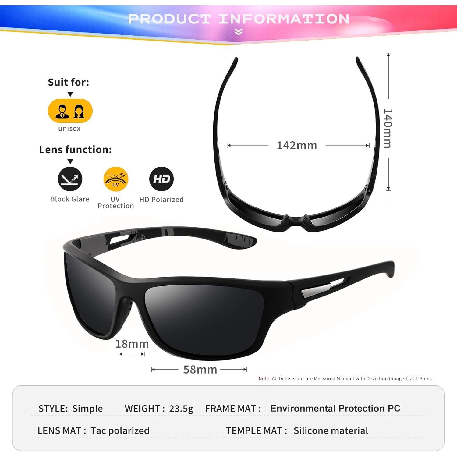 Gafas de Sol Deportivas SUOSO UV400 para Ciclismo