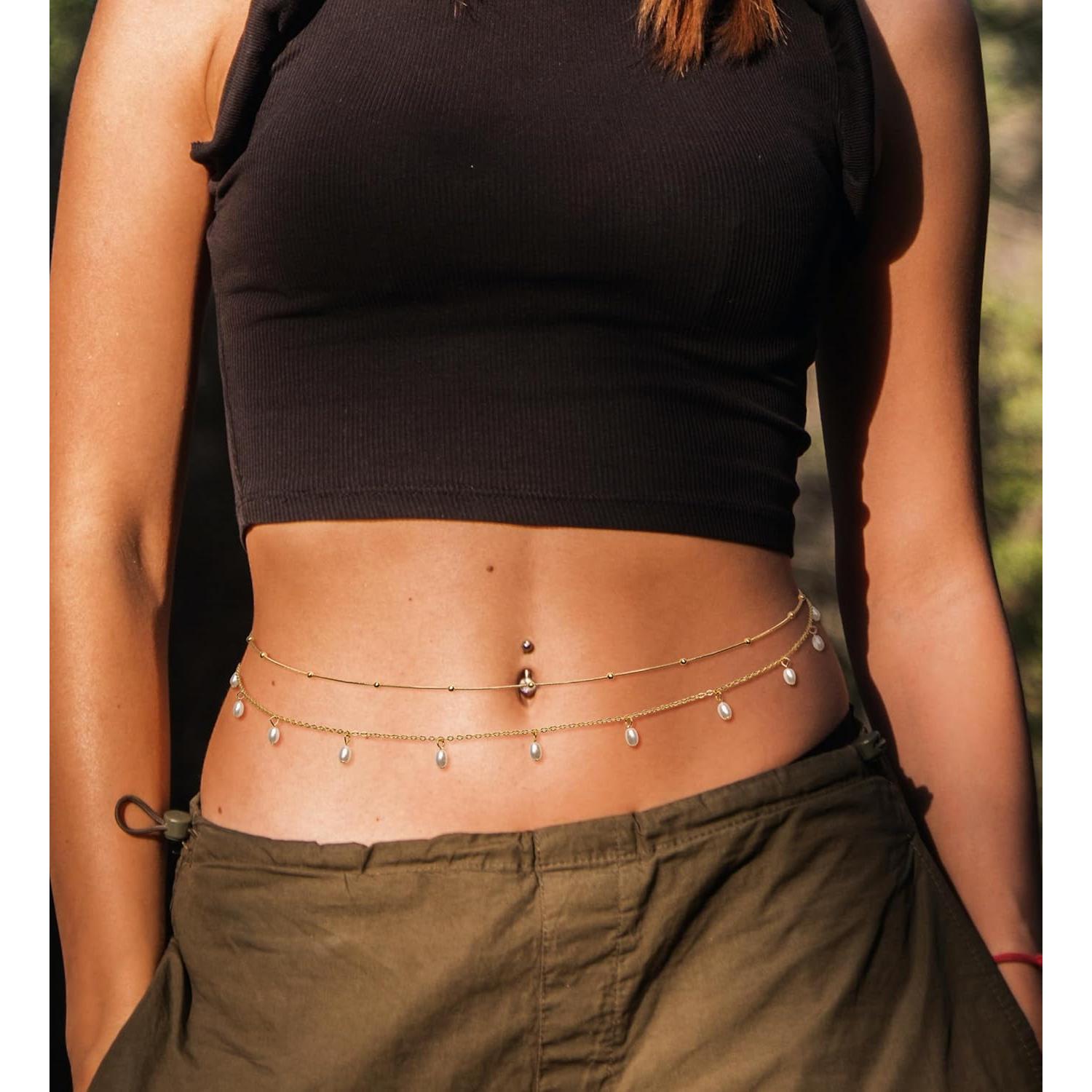 Pulseras de Tobillo Staligue Oro 14k 6 Piezas Ajustables