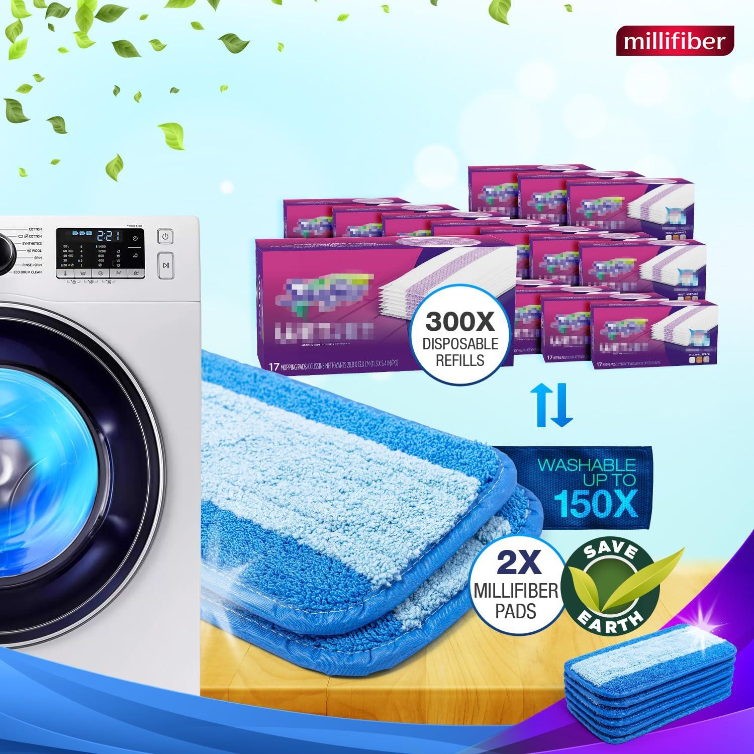 Paños de Mopa Reutilizables Millifiber para Swiffer WetJet - 2 Unidades