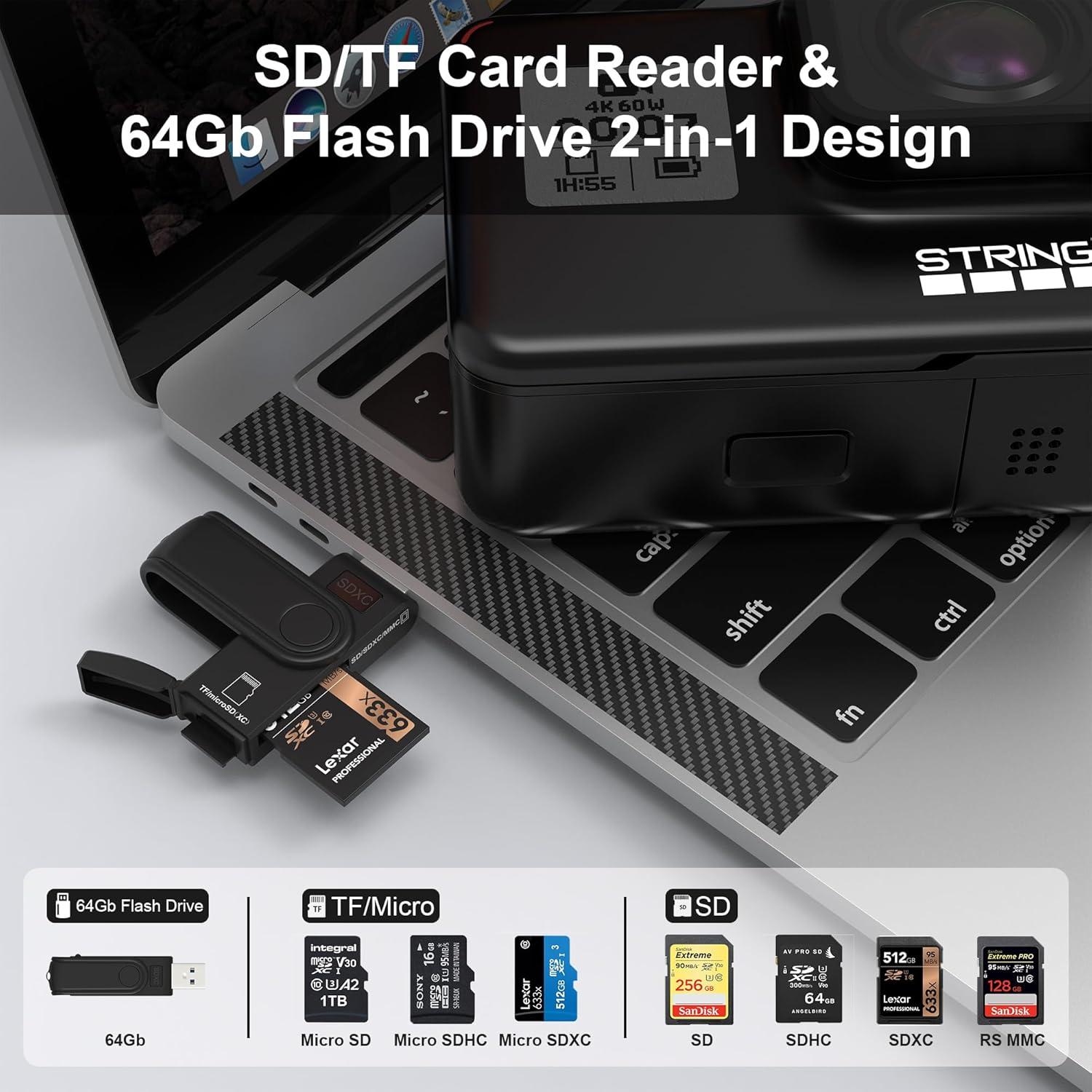 Lector de Tarjeta Micro SD y USB 3.0 Rytaki Pro 64GB