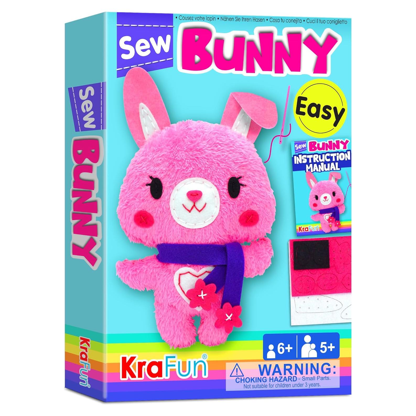 Kit de Costura KRAFUN para Niños - Muñeca Conejo 13x5x23cm