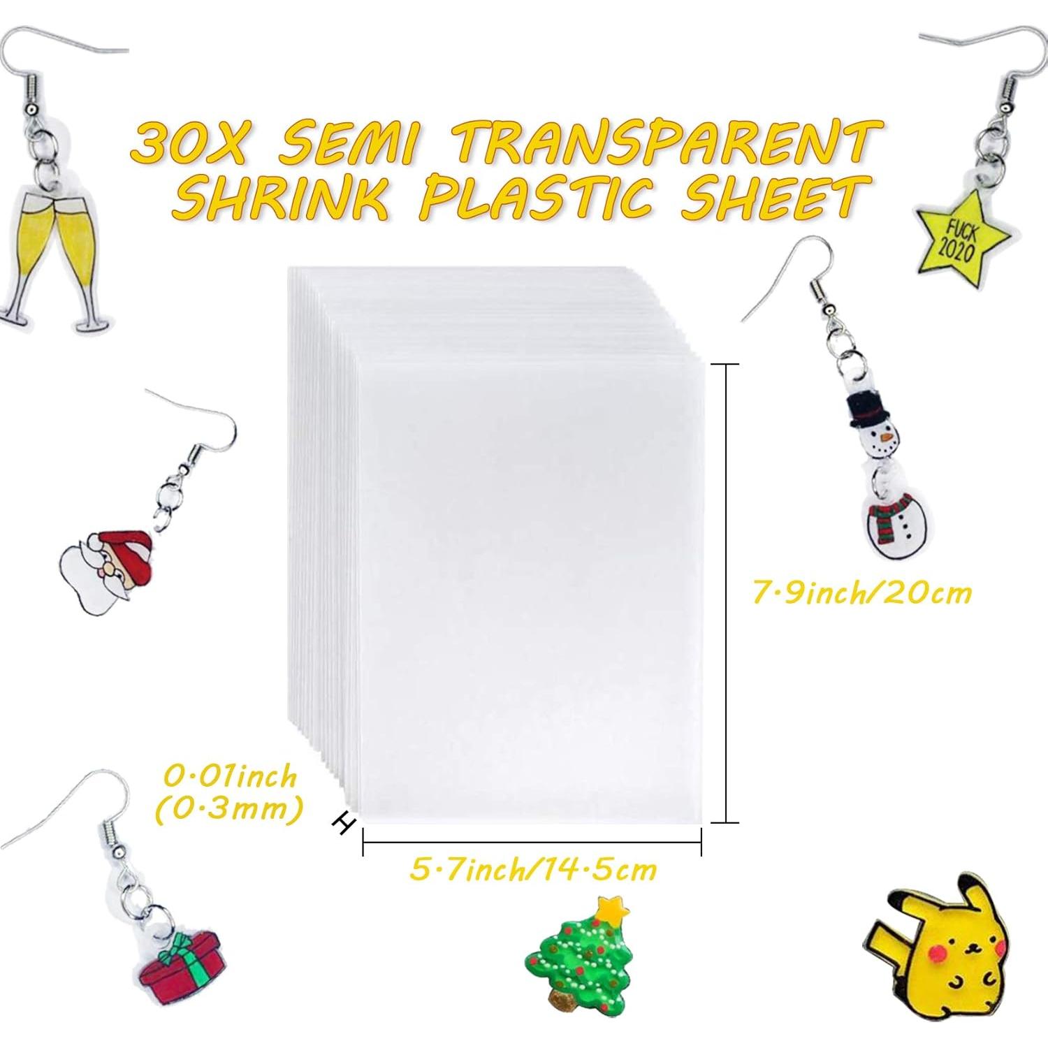 Kit de 52 Hojas de Plástico Encogido Rawskro 20x14.5 cm