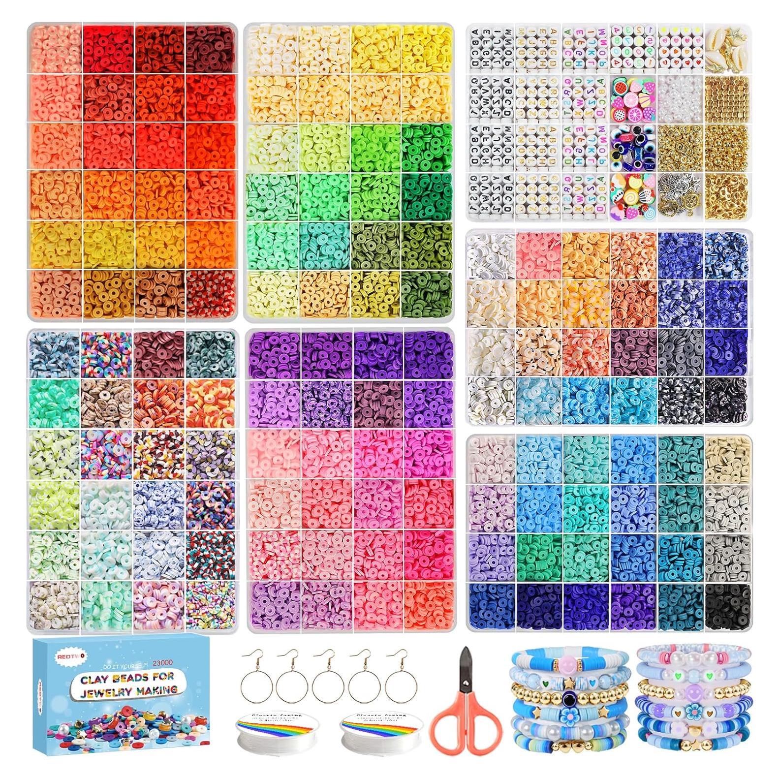 Kit de Fabricación de Pulseras Redtwo 23000 Piezas 144 Colores